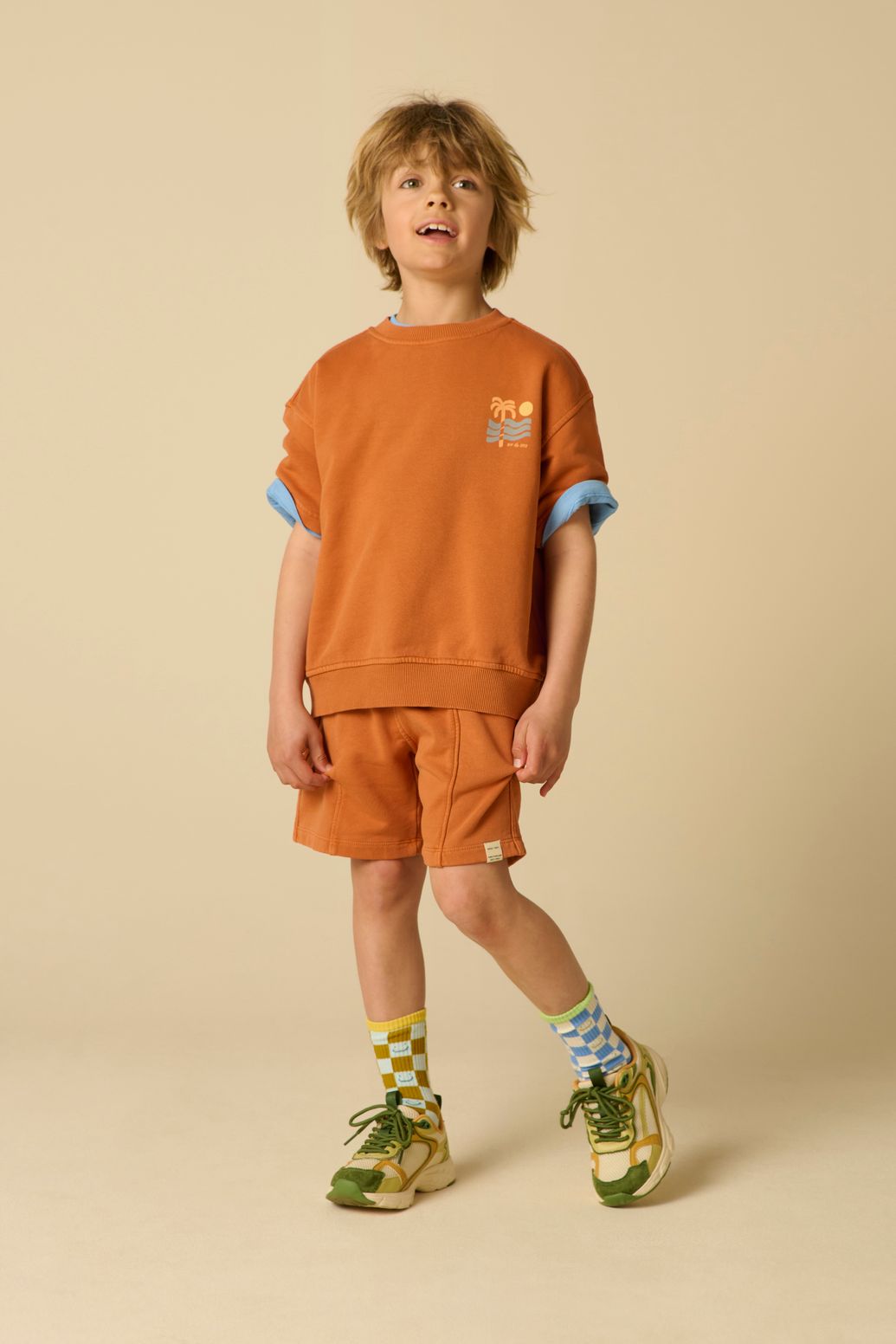 Sweat molleton - orange foncé