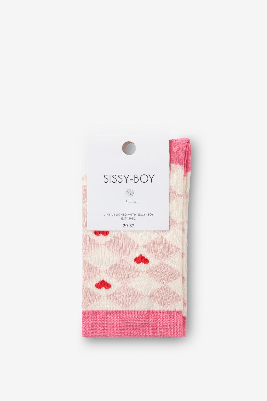 Socken mit Herzmuster - rosa