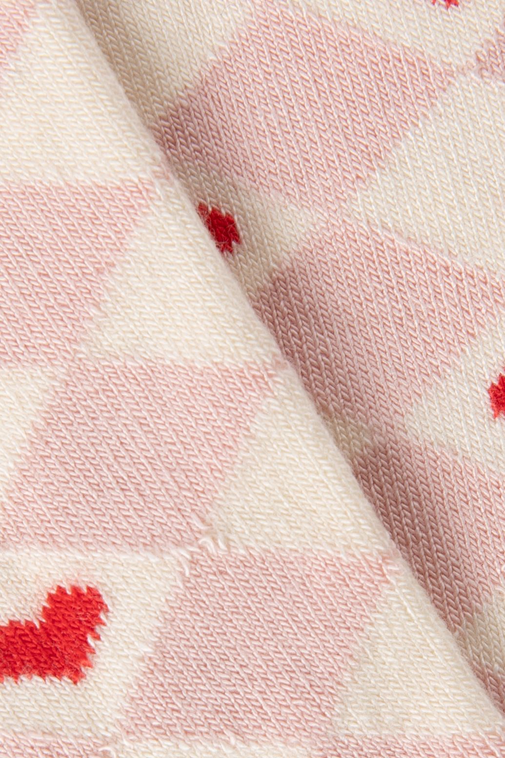 Socken mit Herzmuster - rosa