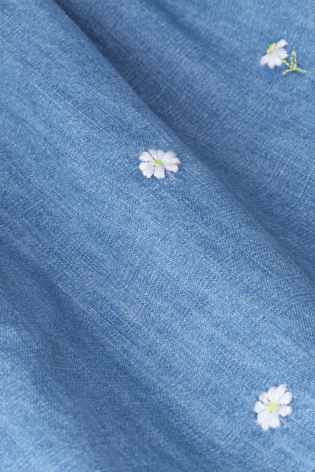 Jeansrock mit Stickerei - blau