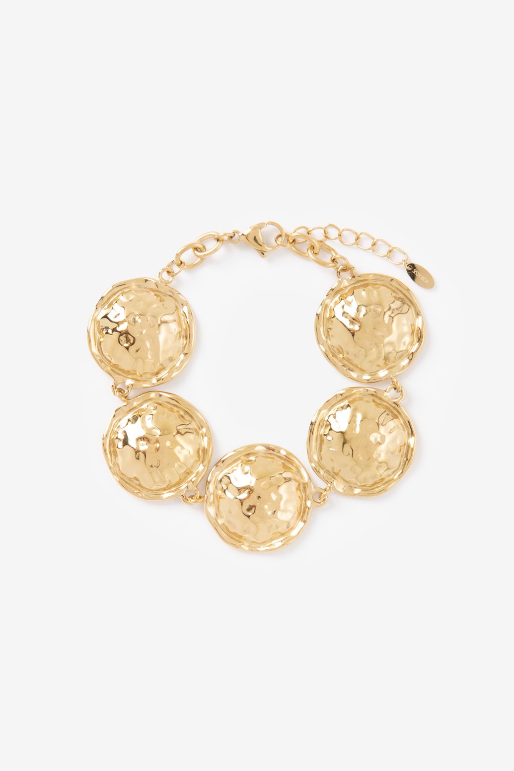 Bracelet plaqué or avec breloques rondes