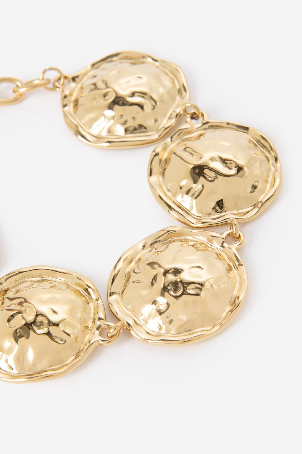 Bracelet plaqué or avec breloques rondes