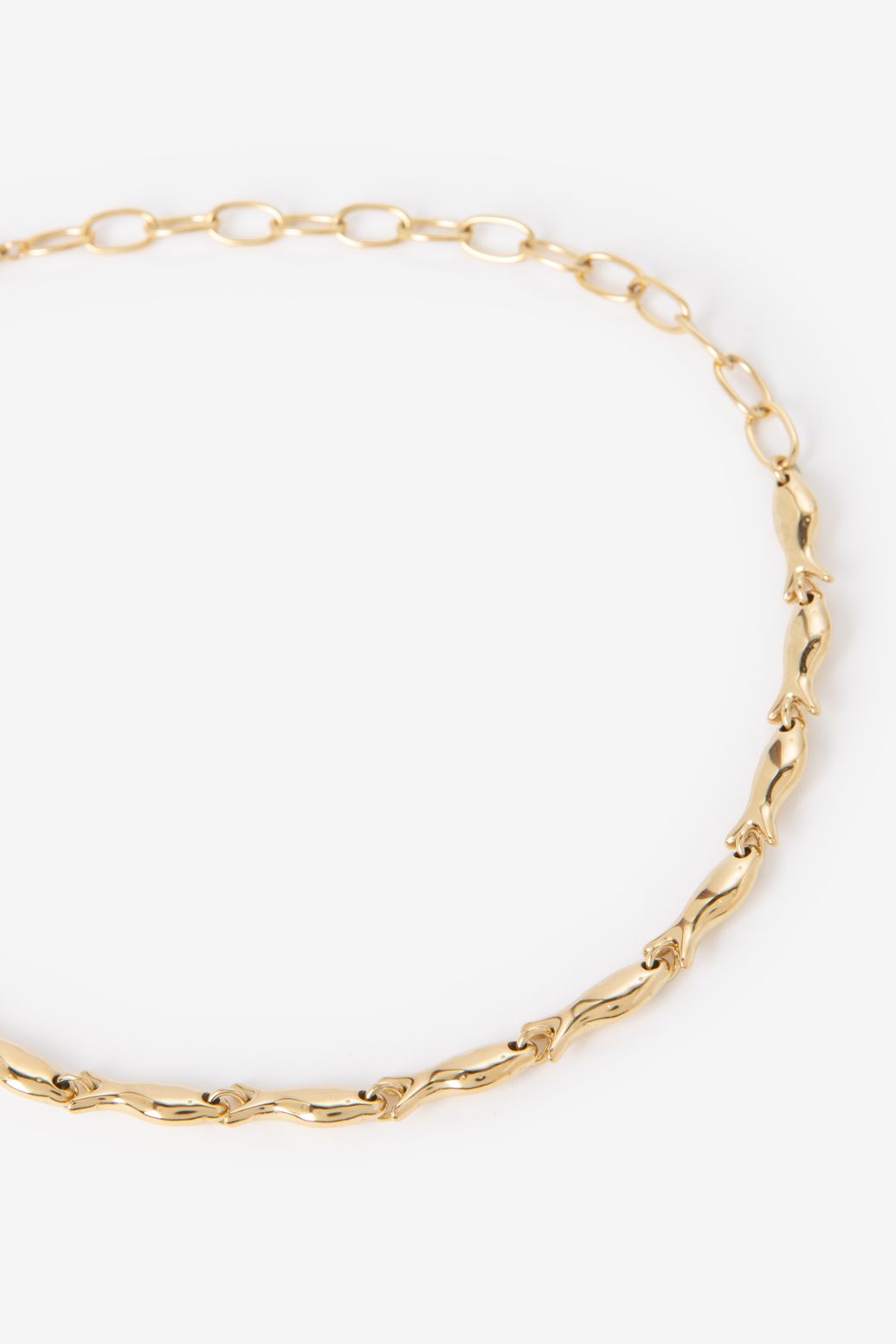 Gold plated ketting met vissen