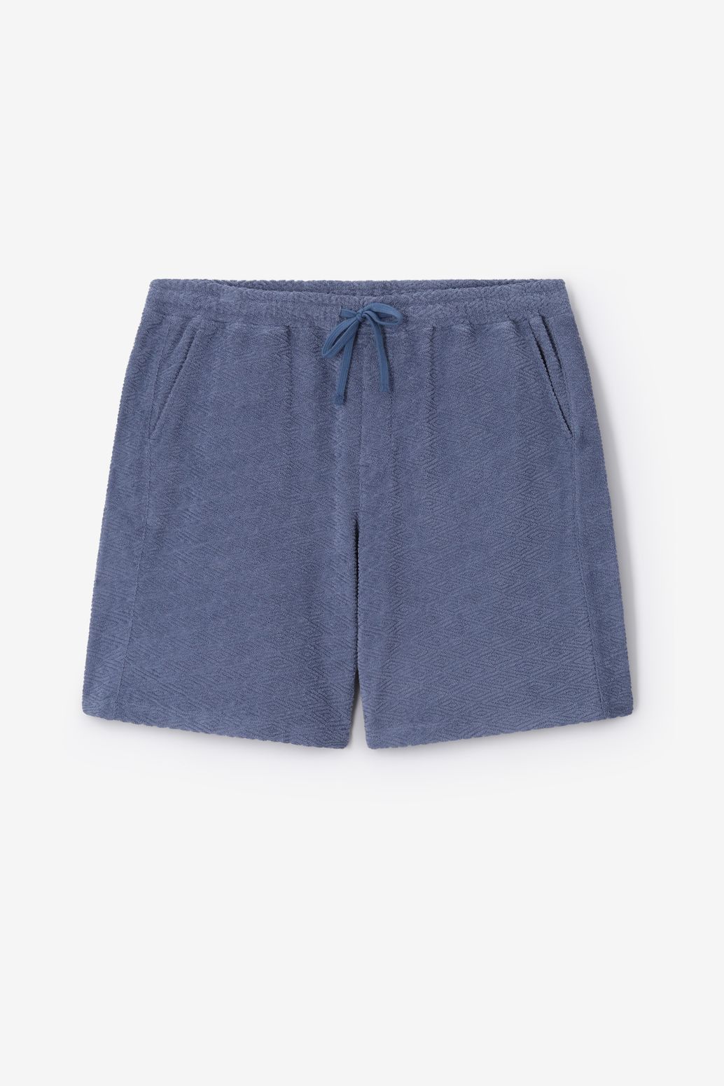 Short en tissu éponge - bleu foncé