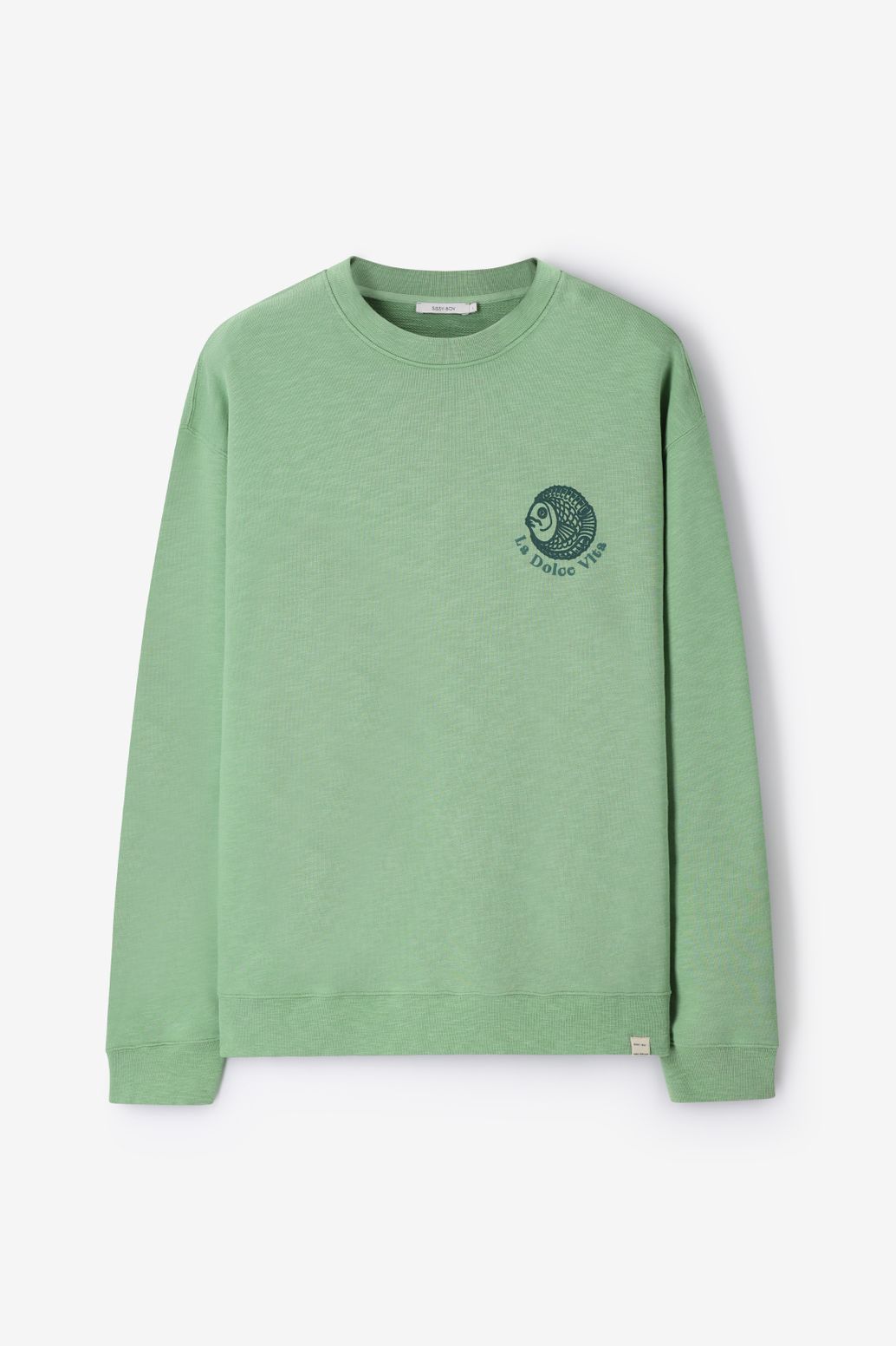 Groene sweater met artwork