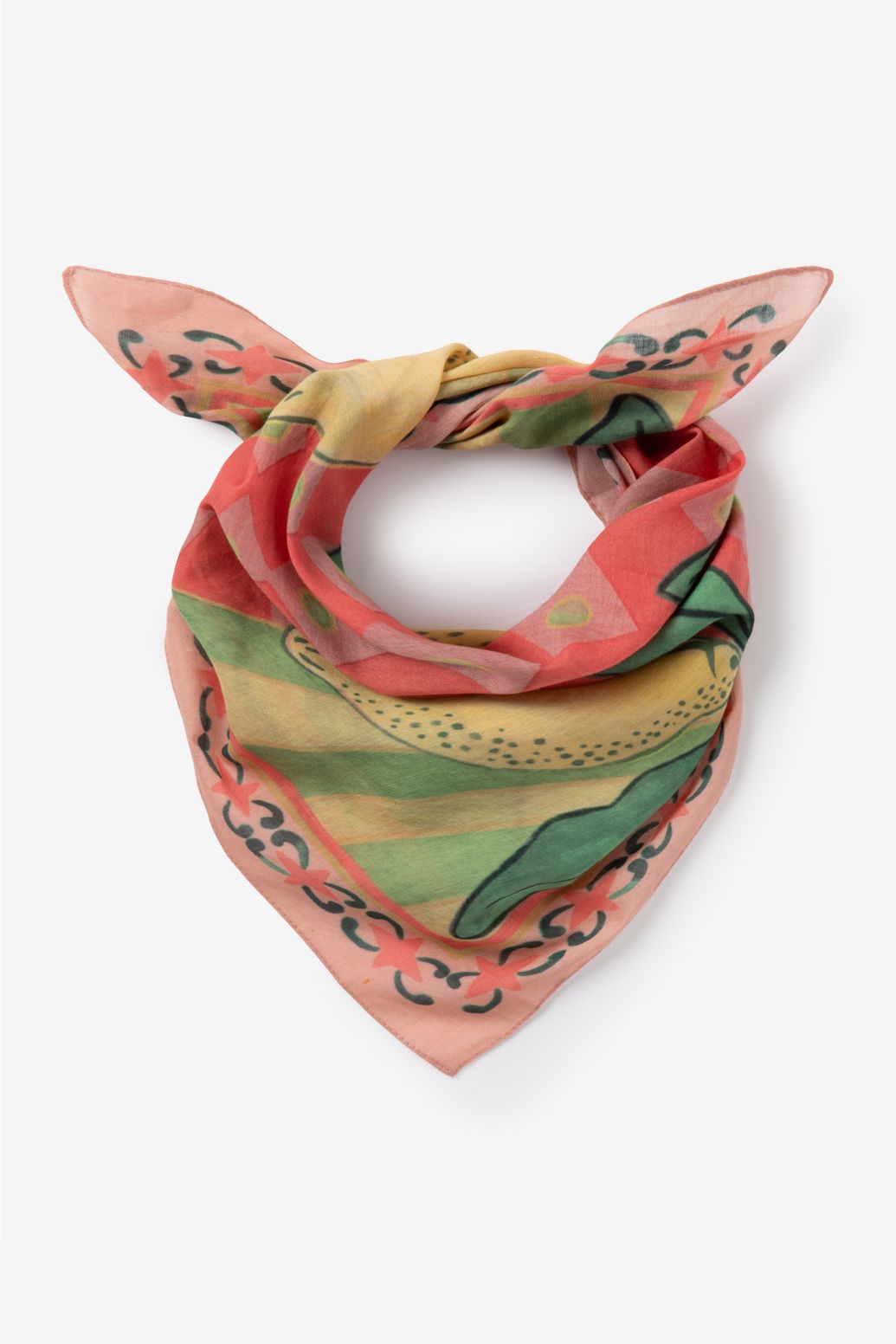 Foulard avec imprimé - jaune clair