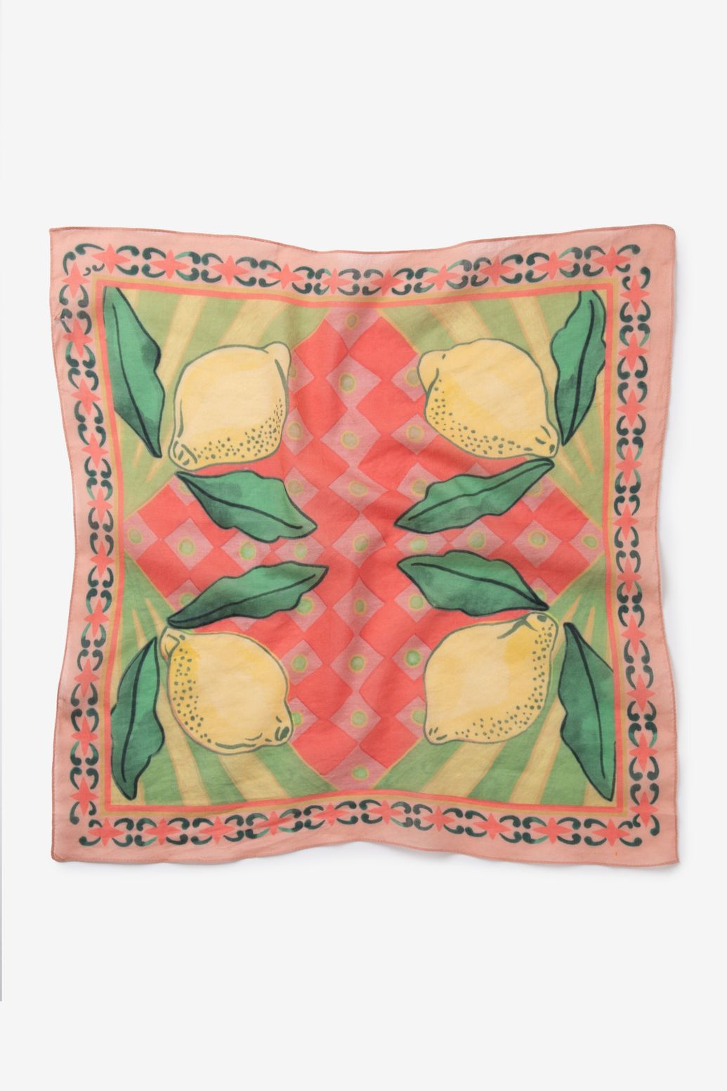 Foulard avec imprimé - jaune clair