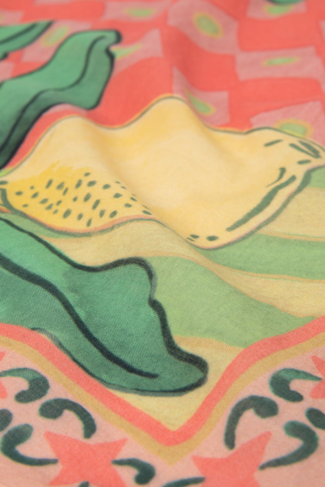 Foulard avec imprimé - jaune clair