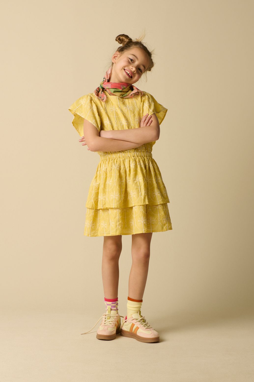 Foulard avec imprimé - jaune clair