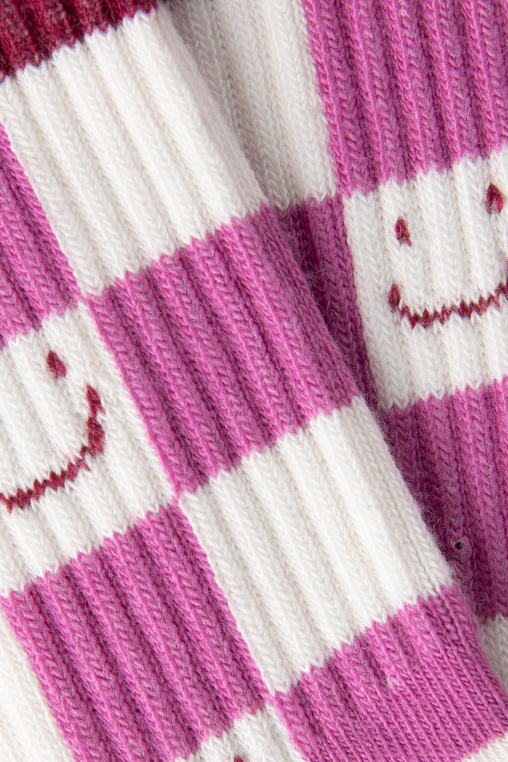 Chaussettes avec motif à carreaux - rouge foncé