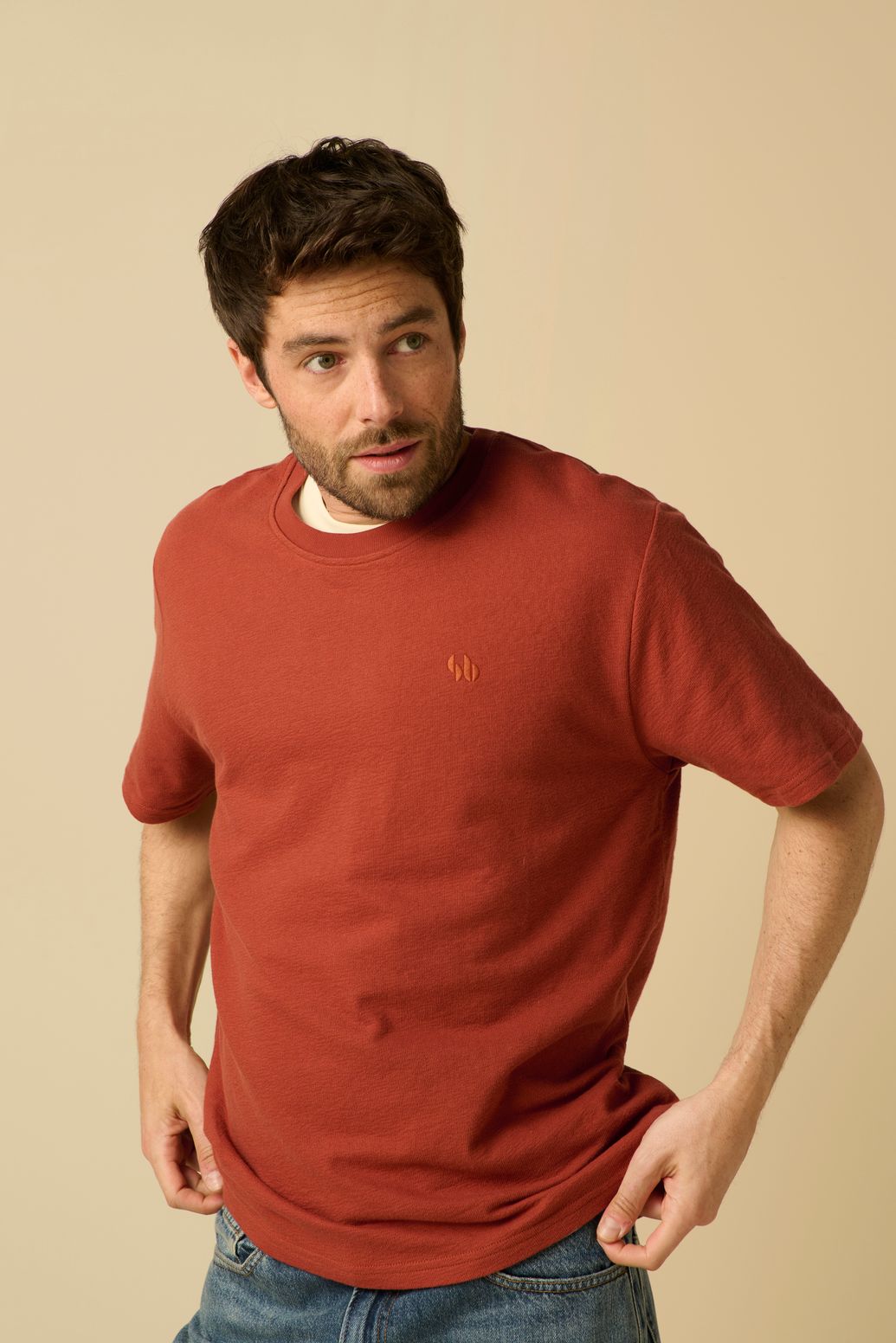 Donkerrood T-shirt