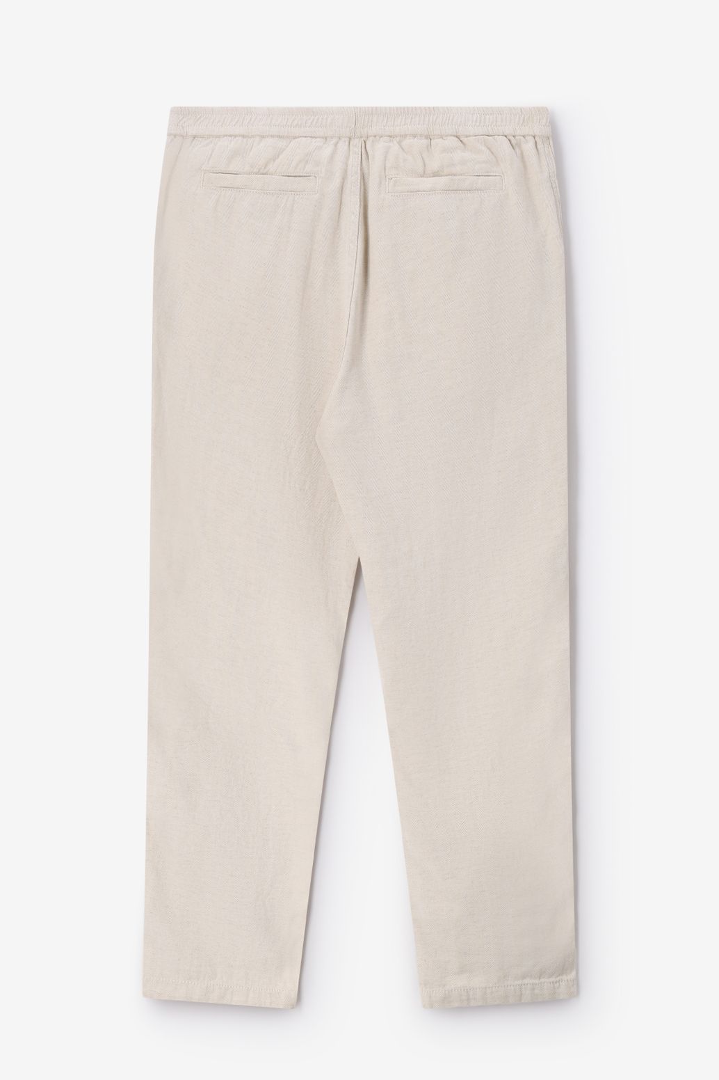 Pantalon avec motif à chevrons - blanc