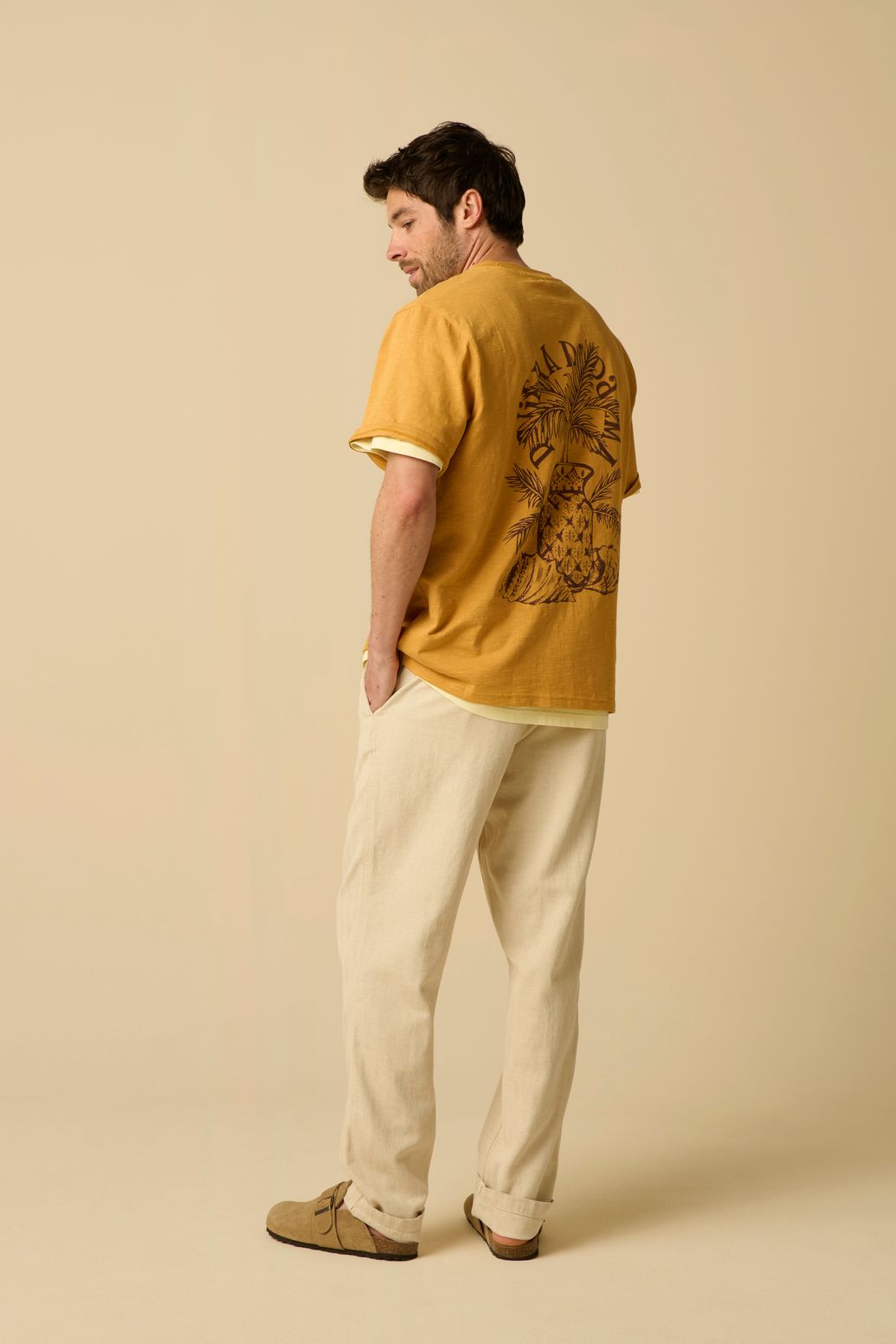 Pantalon avec motif à chevrons - blanc