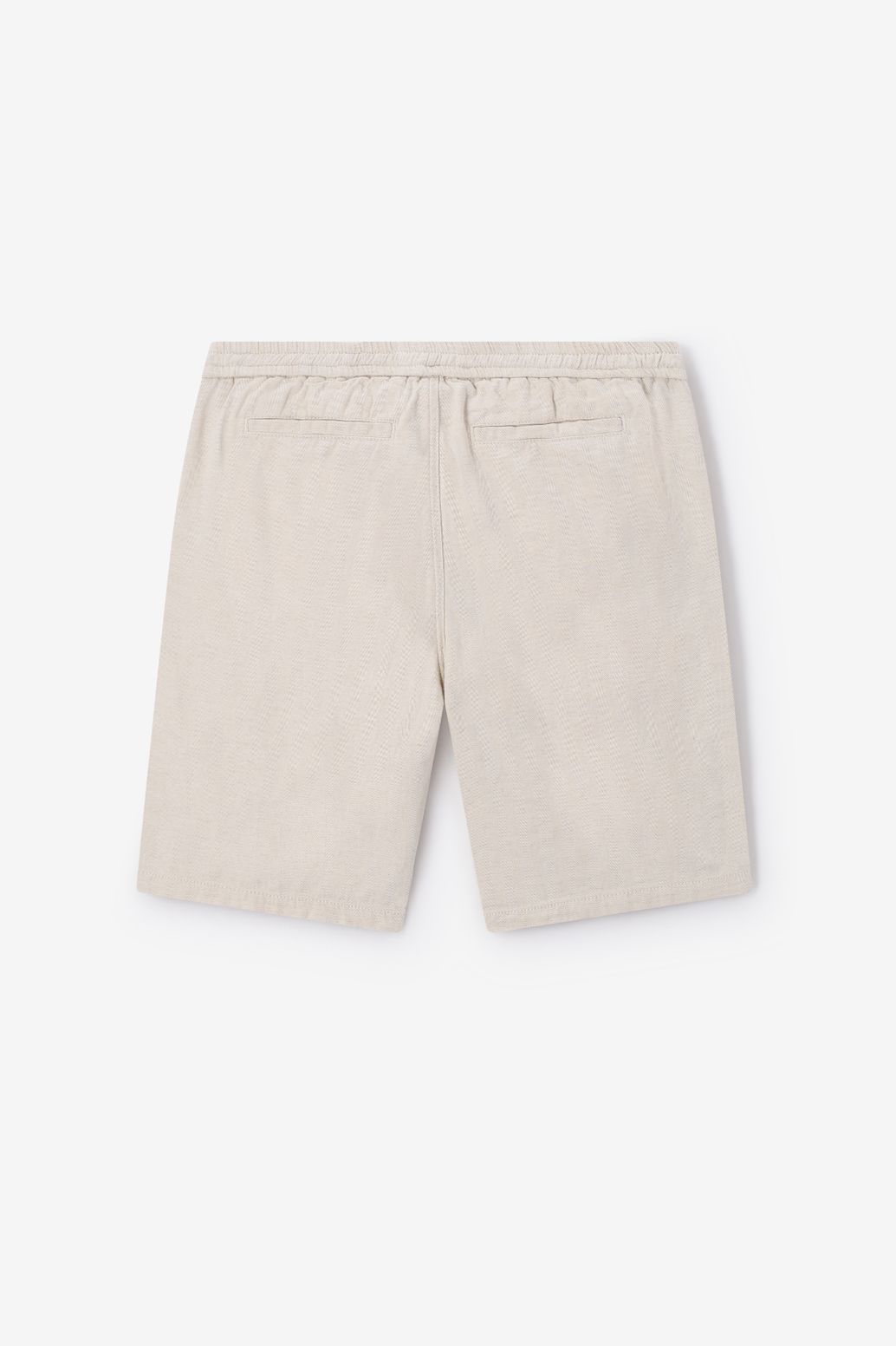 Shorts mit Fischgrätenmuster - weiß