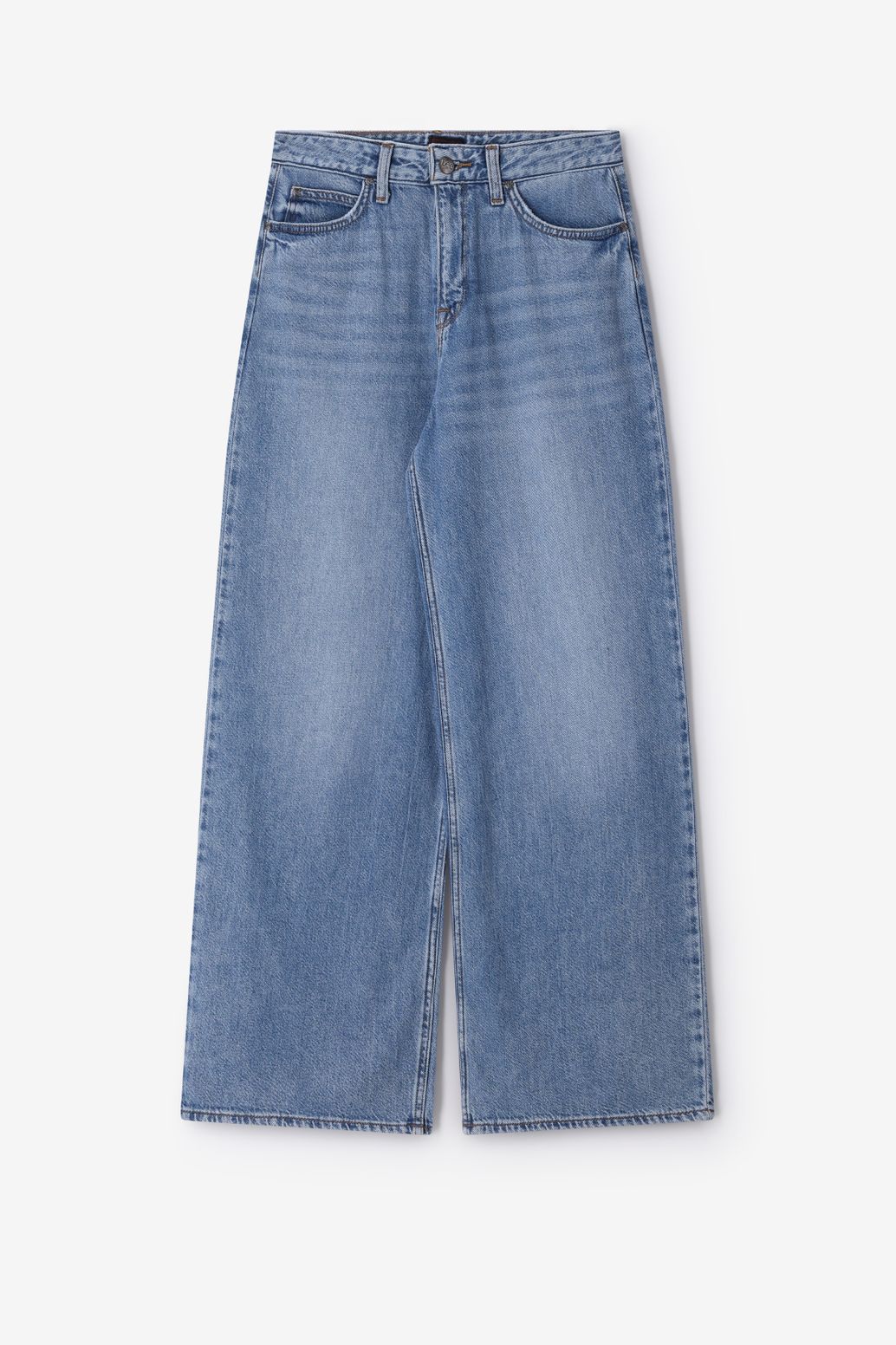 LEE High Waist-Jeans mit weitem Bein - blau