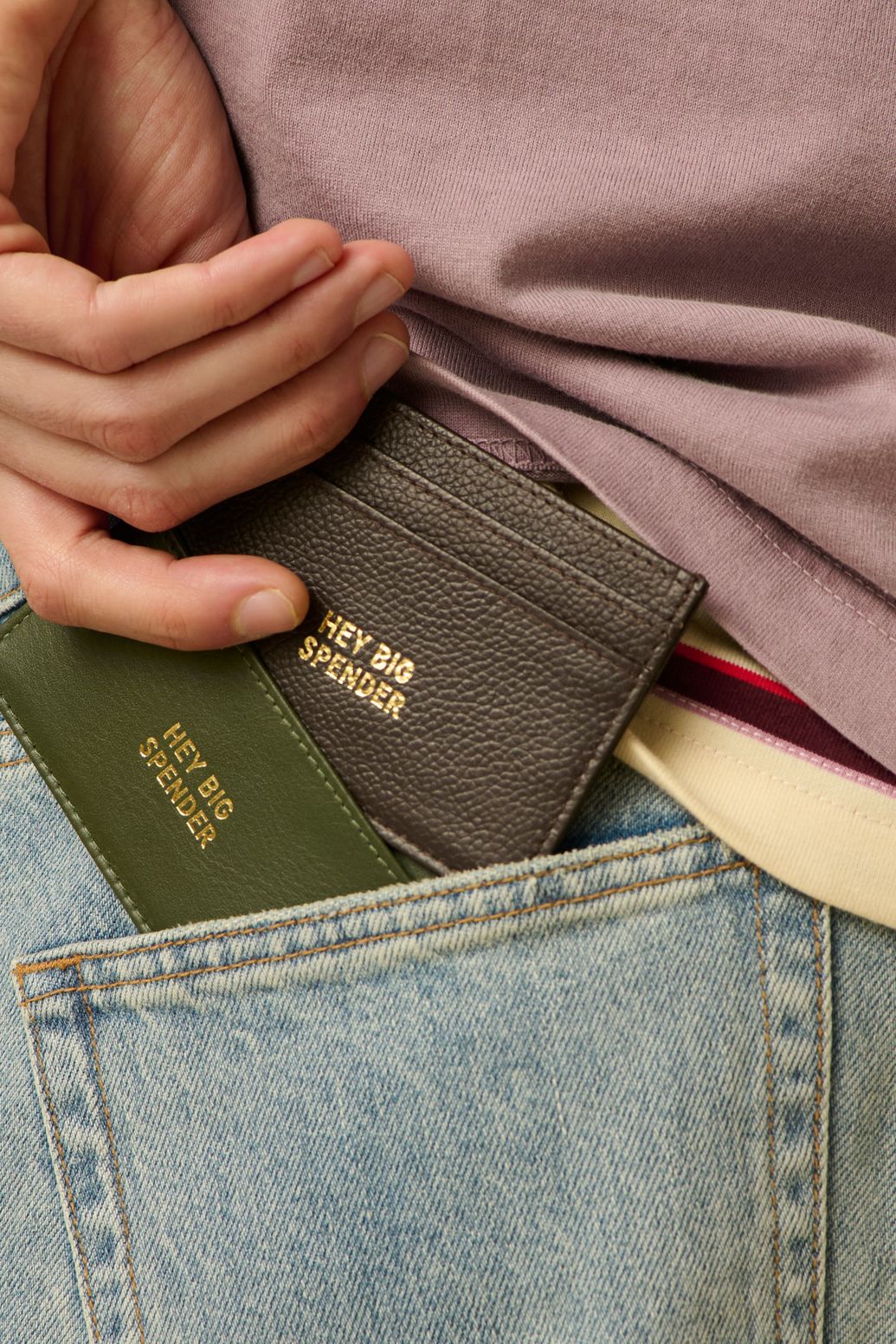 Porte-cartes en cuir - marron