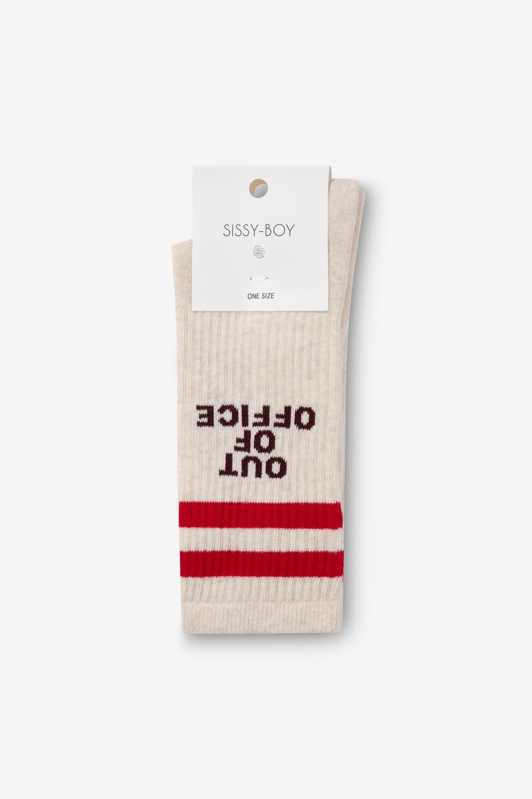 Chaussettes avec rayures - beige