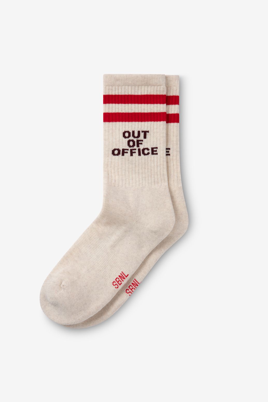 Chaussettes avec rayures - beige