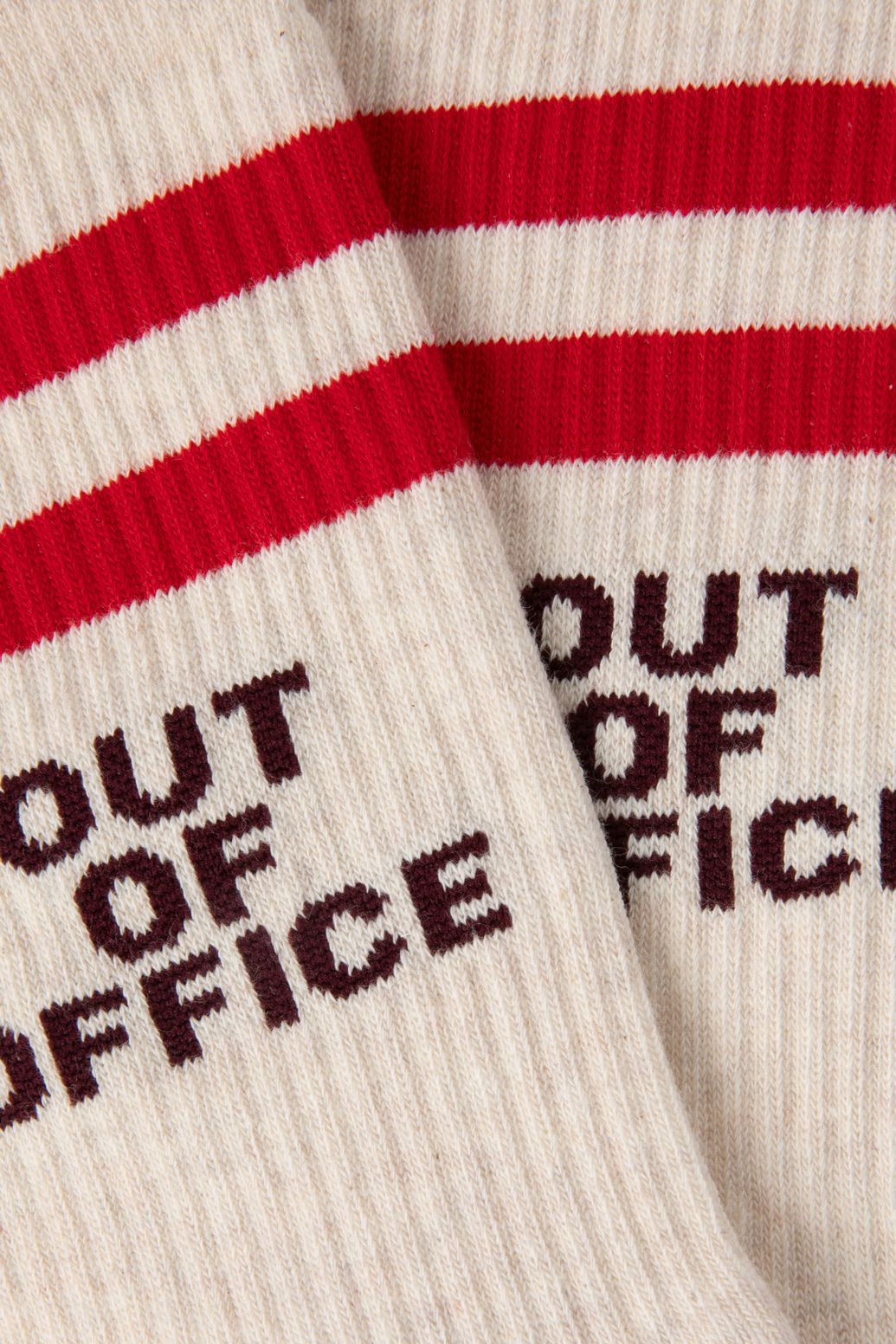 Chaussettes avec rayures - beige