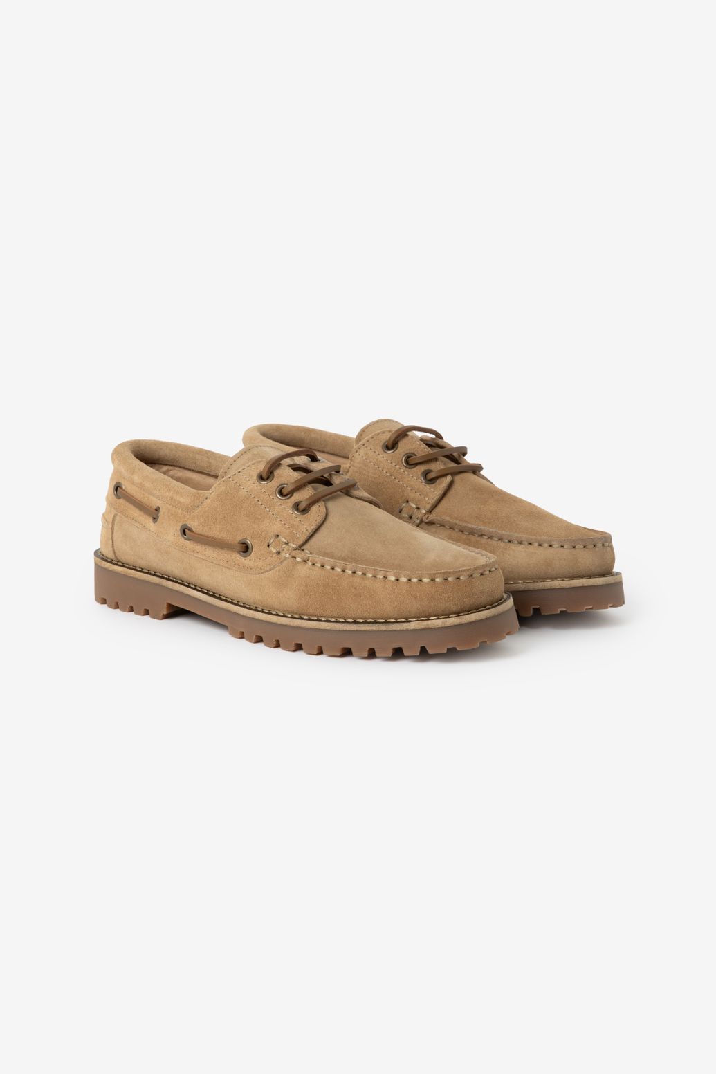 Beige suède bootschoenen