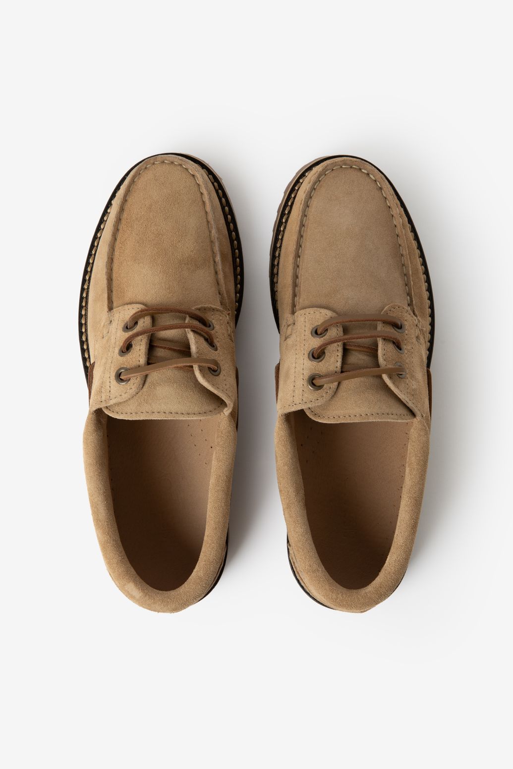 Beige suède bootschoenen