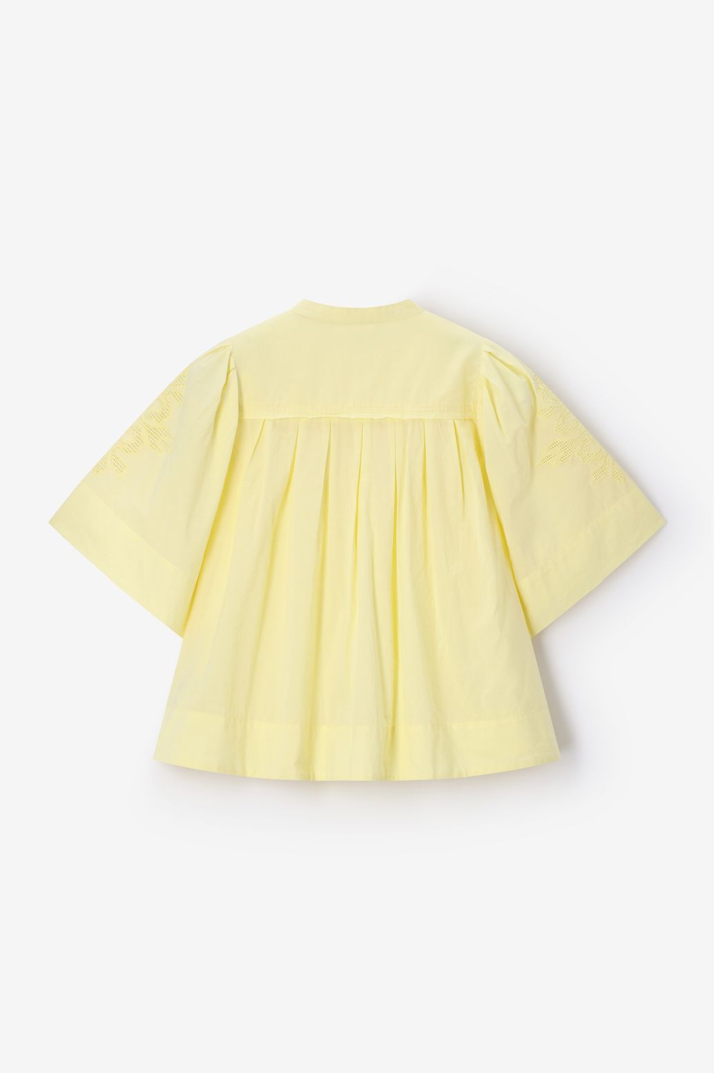 Blouse avec broderies - jaune clair