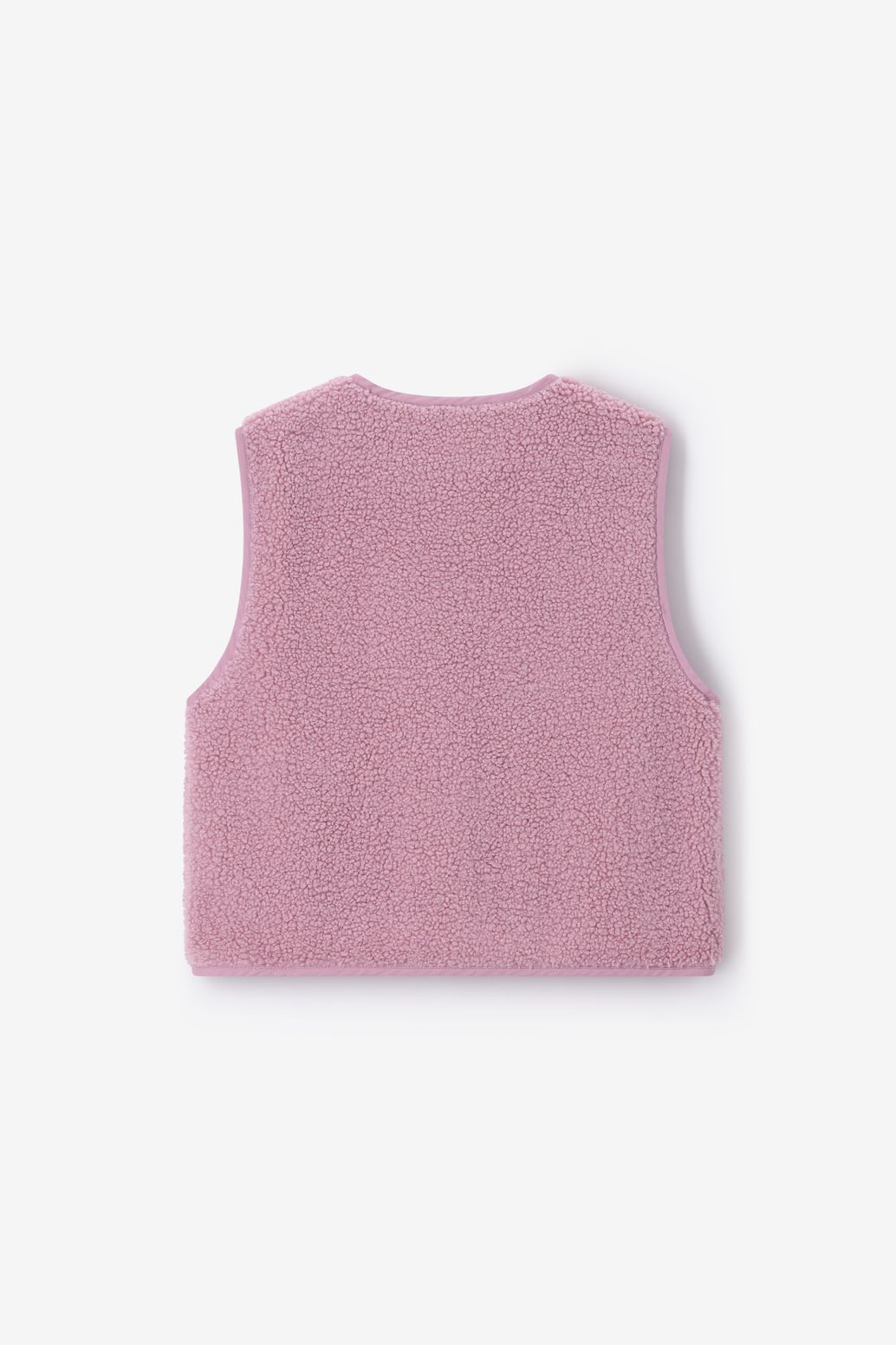 Gilet sans manches duveteux - violet clair