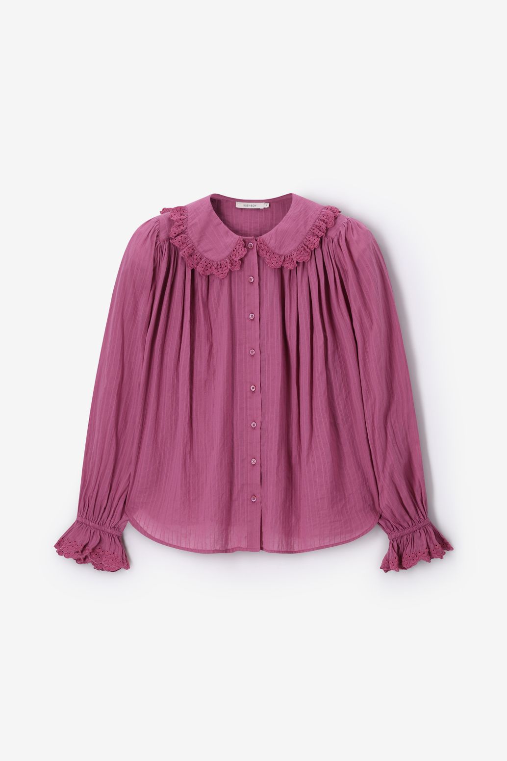 Blouse avec dentelle - violet