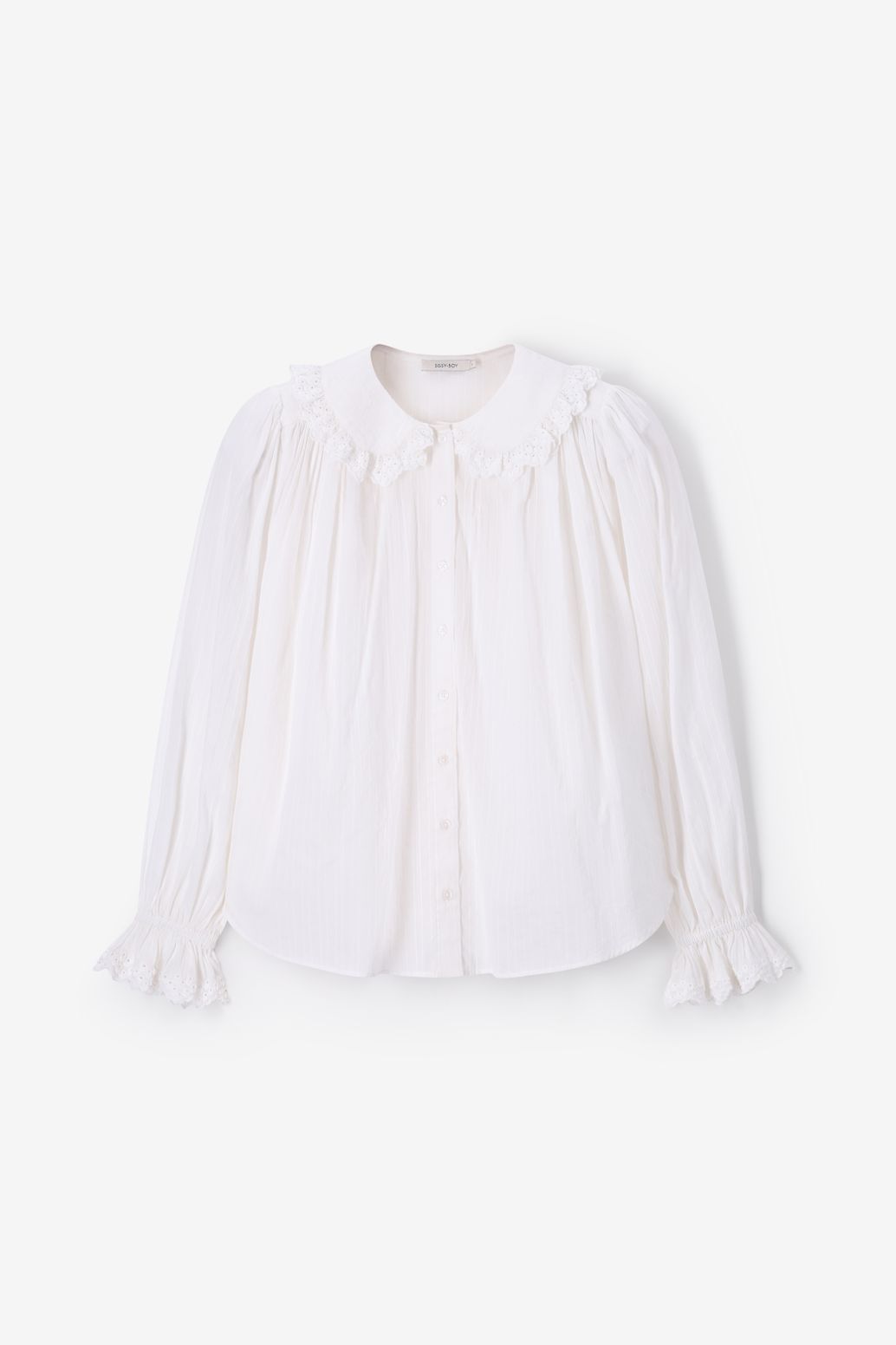 Bluse mit Spitzen-Details - weiß