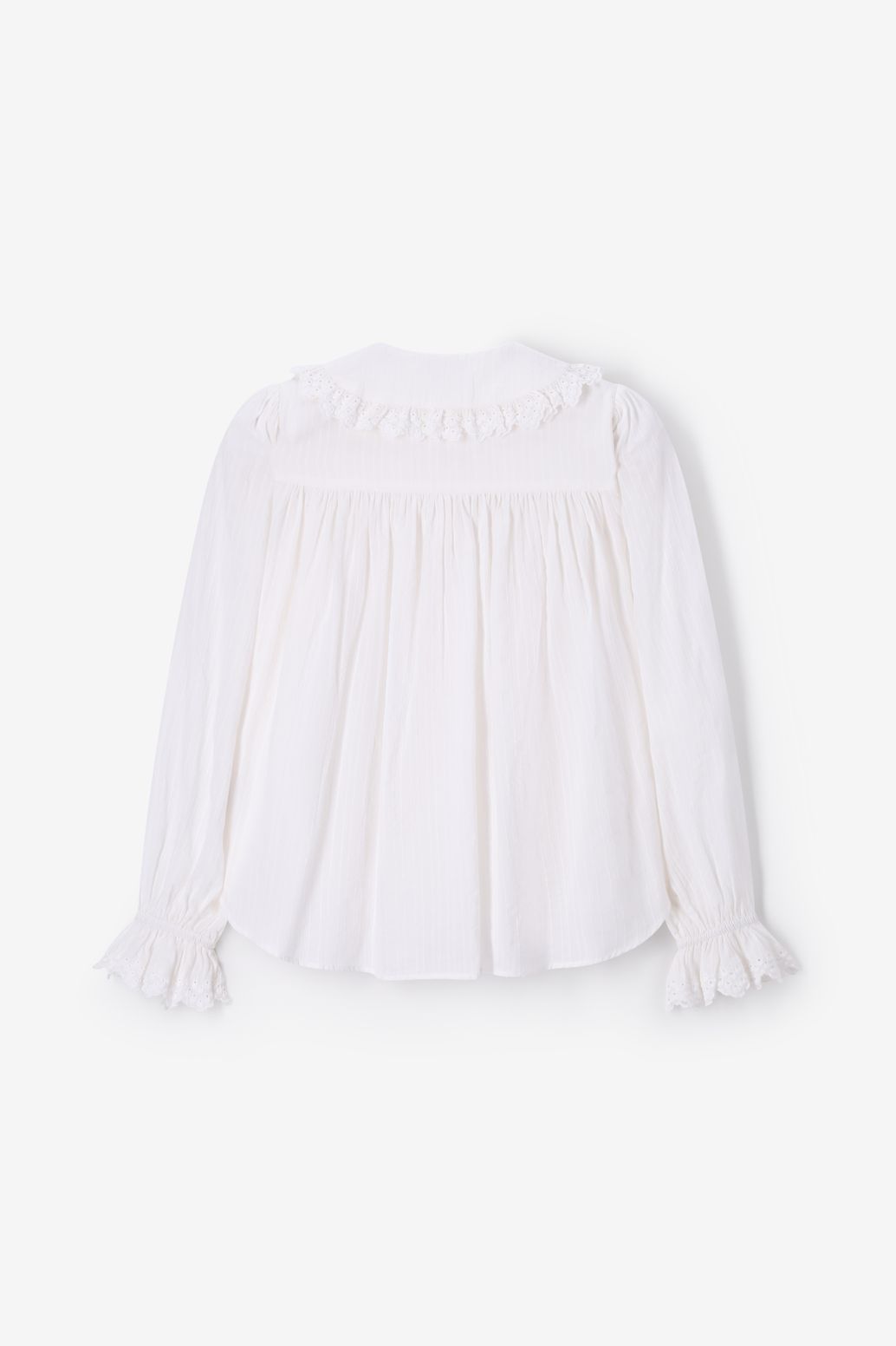 Bluse mit Spitzen-Details - weiß