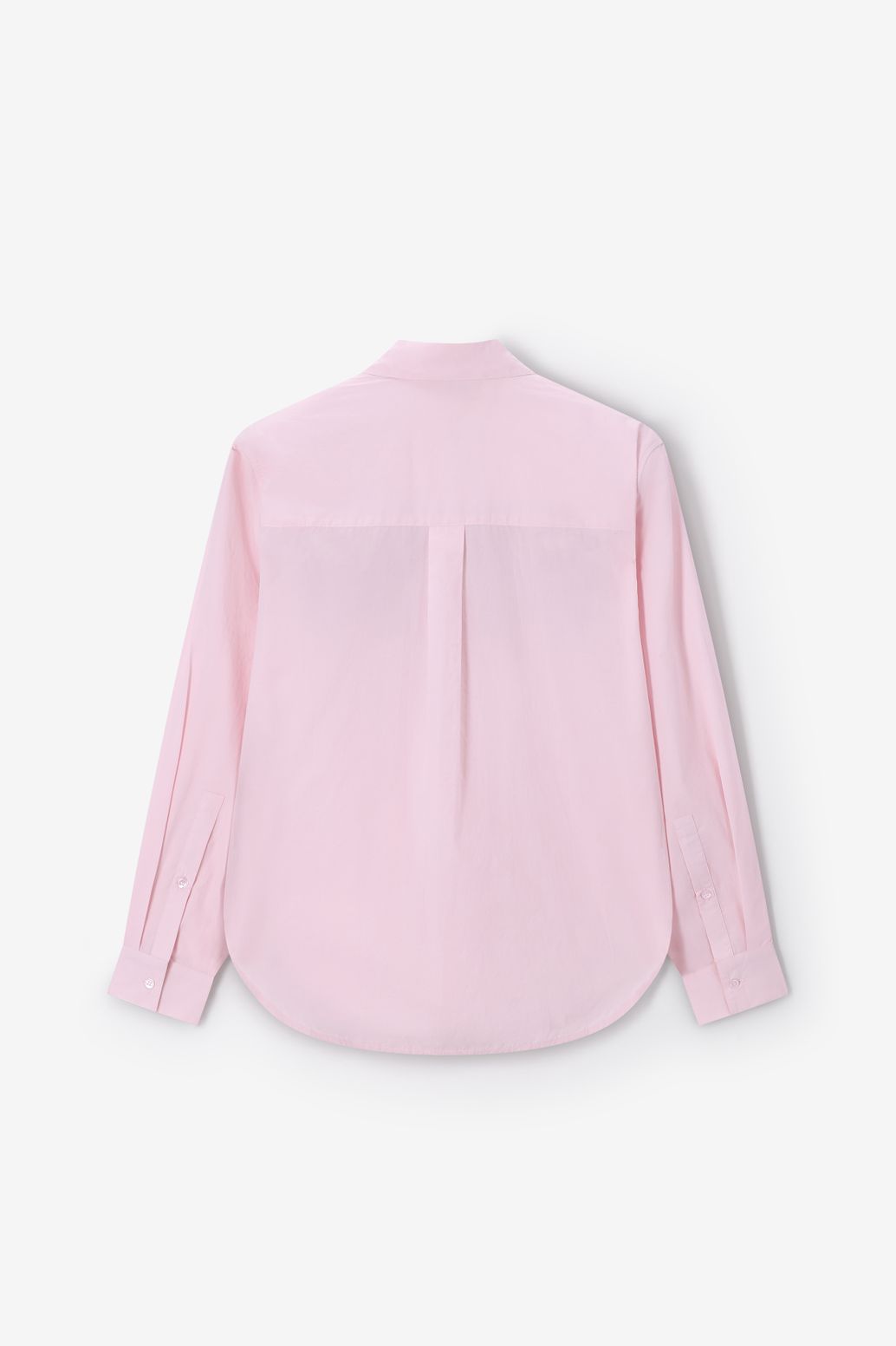 Blouse en popeline avec broderies - rose clair