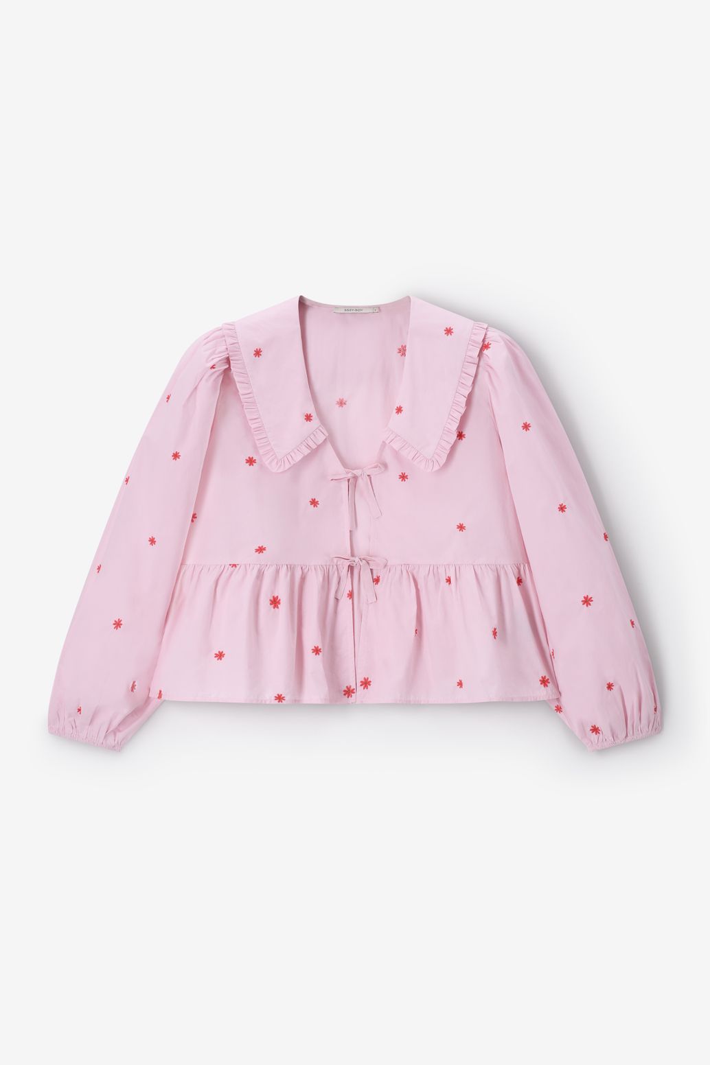 Blouse avec broderies - rose clair