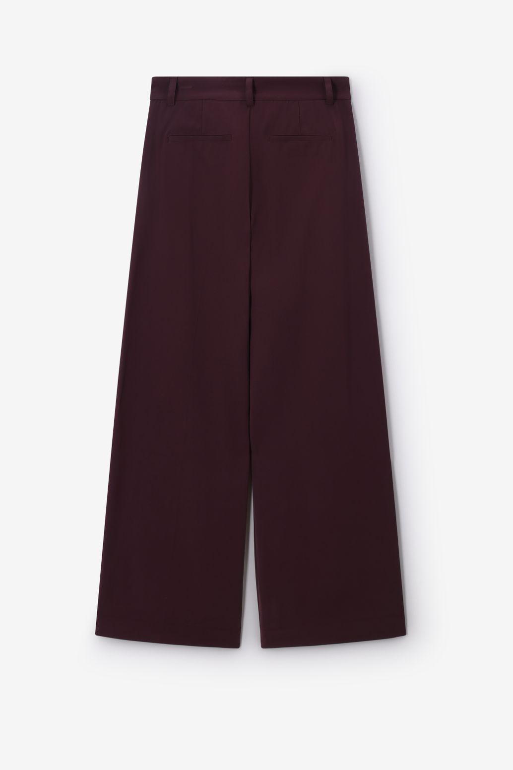 Pantalon taille haute et jambes larges - marron foncé