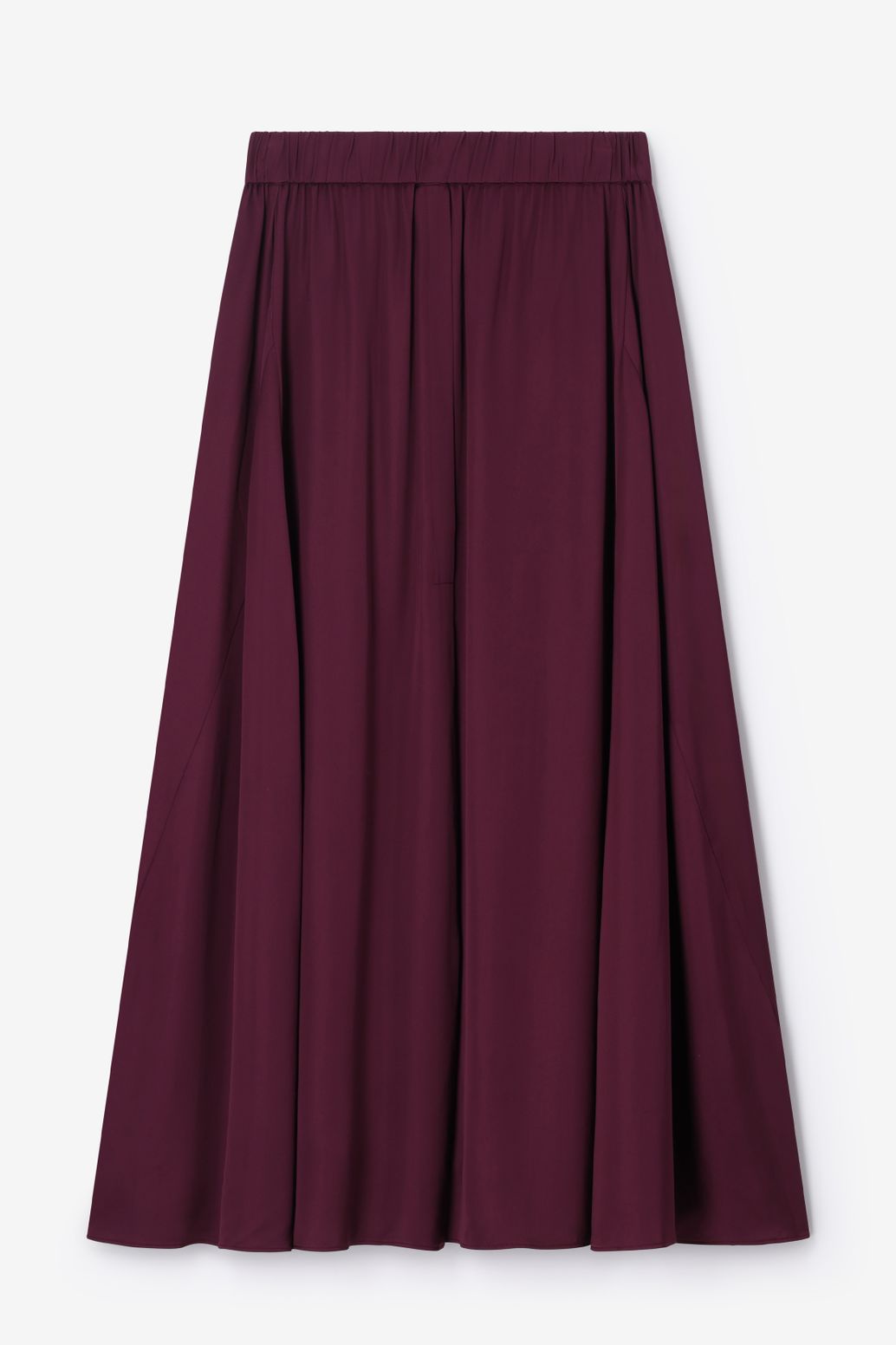 Jupe en satin - rouge foncé