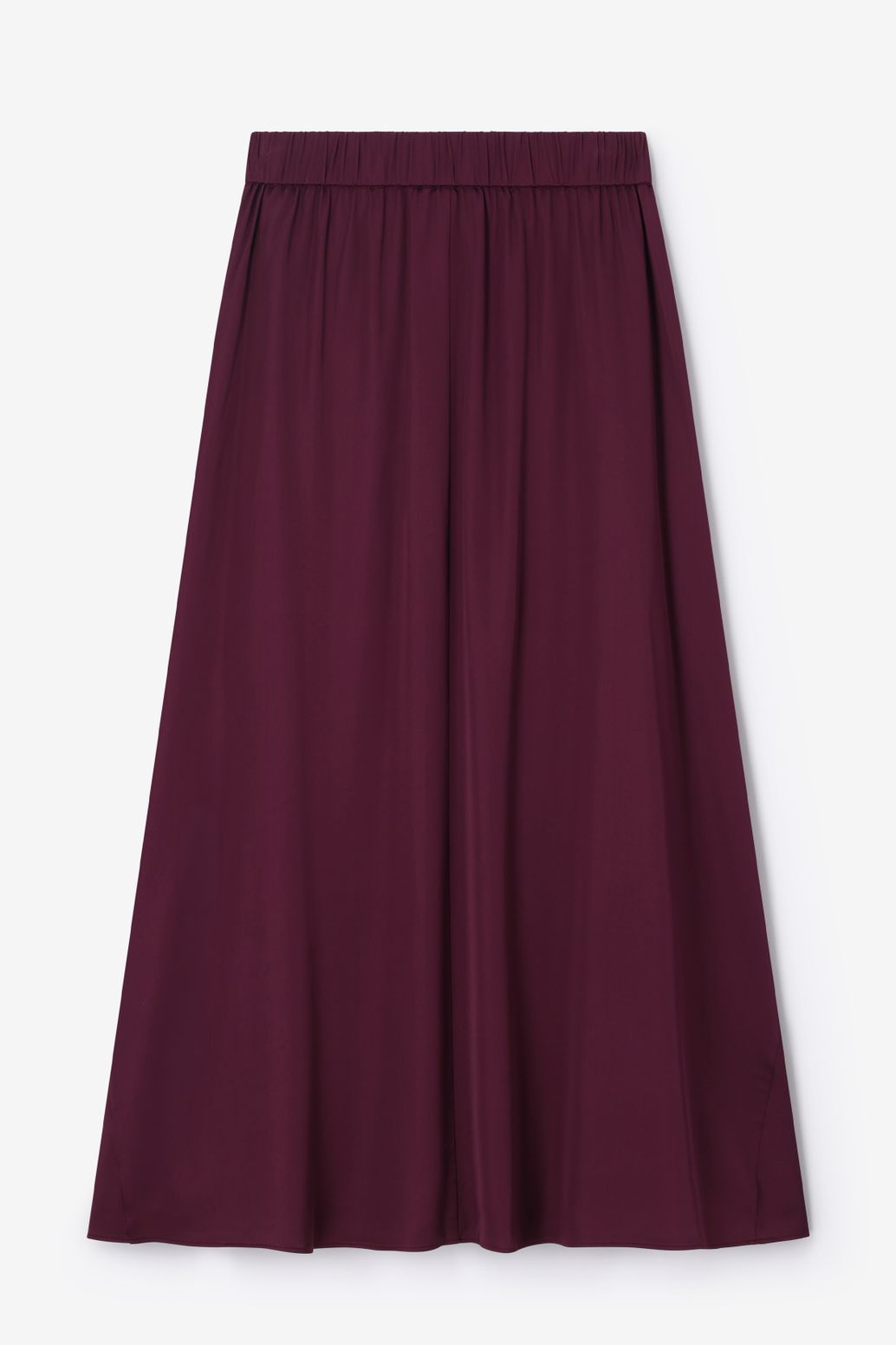 Jupe en satin - rouge foncé