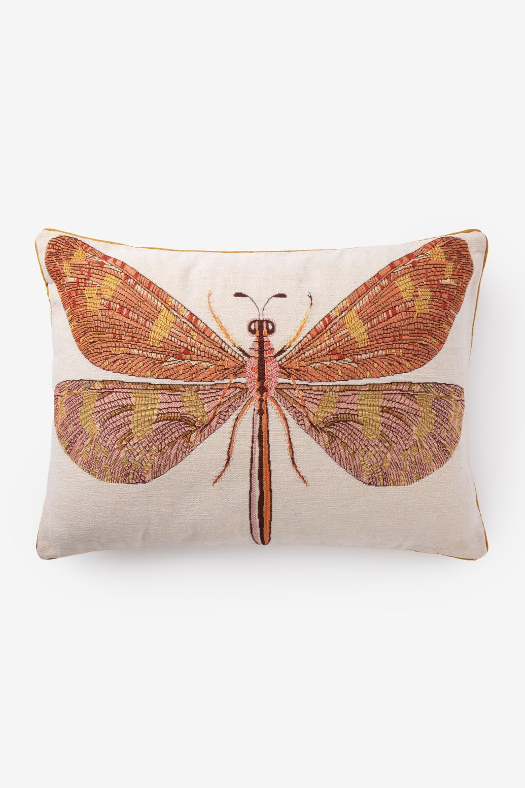 Jacquard-Kissen Libelle - orange