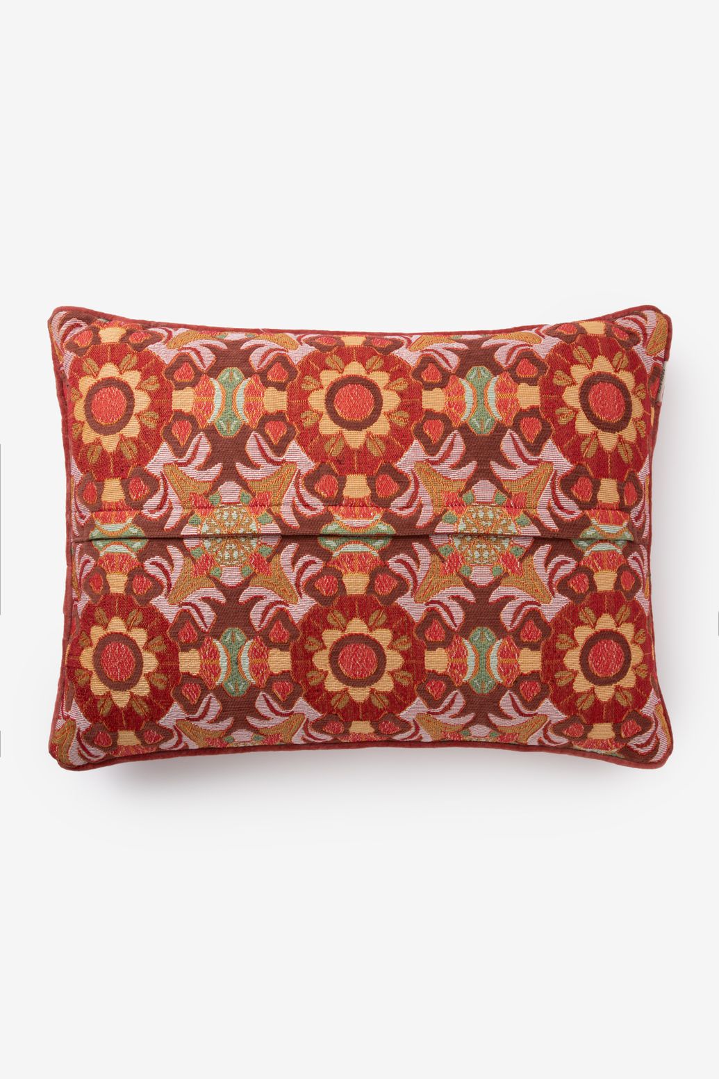 Coussin jacquard avec motif mosaïque - multicolore