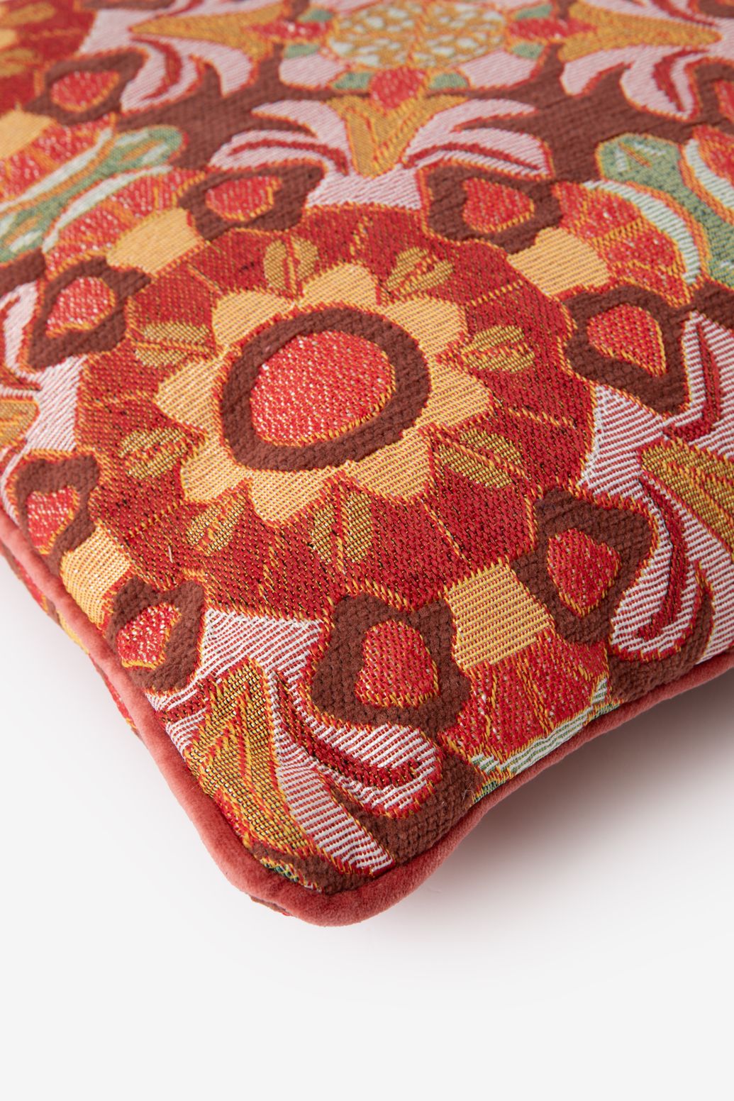 Coussin jacquard avec motif mosaïque - multicolore