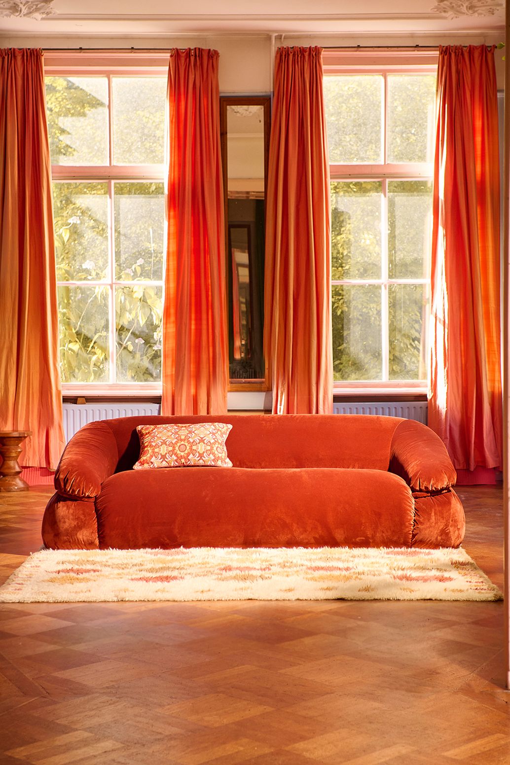 Coussin jacquard avec motif mosaïque - multicolore