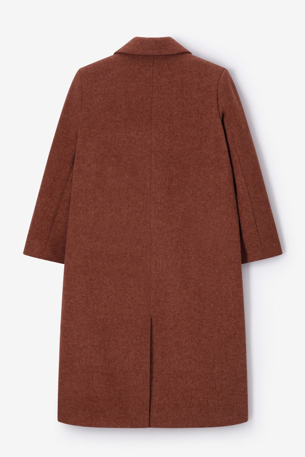 Manteau long en laine - marron