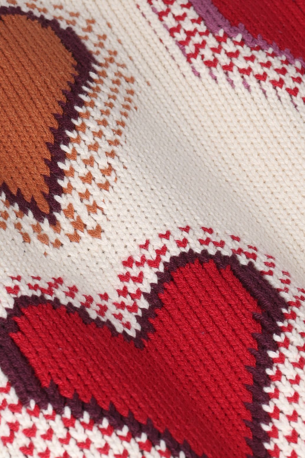 Witte trui met jacquard hartjes