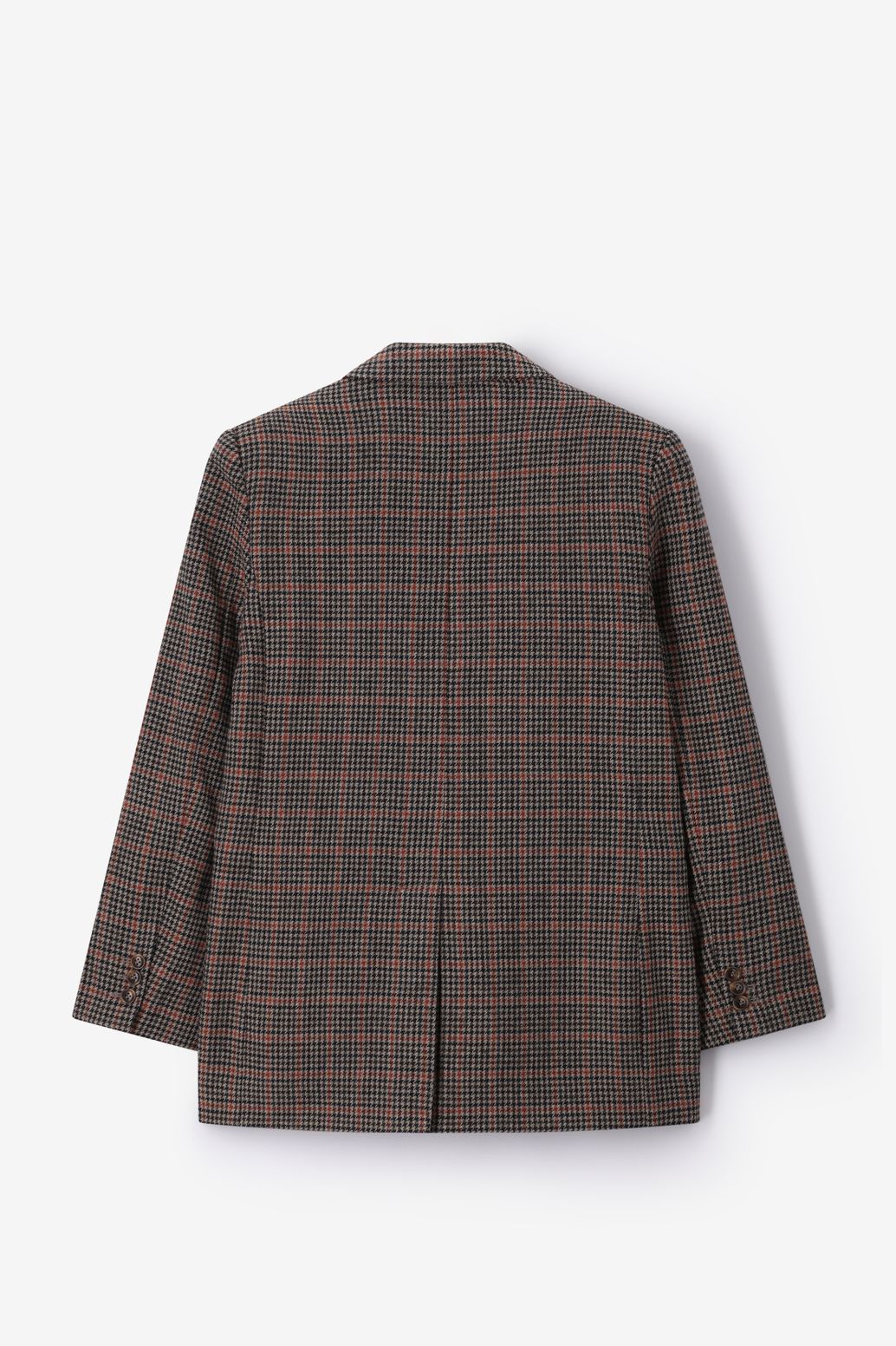 Karierter Wollblazer - dunkelbraun