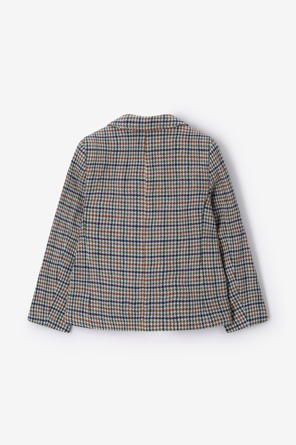 Bruine geruite wollen blazer