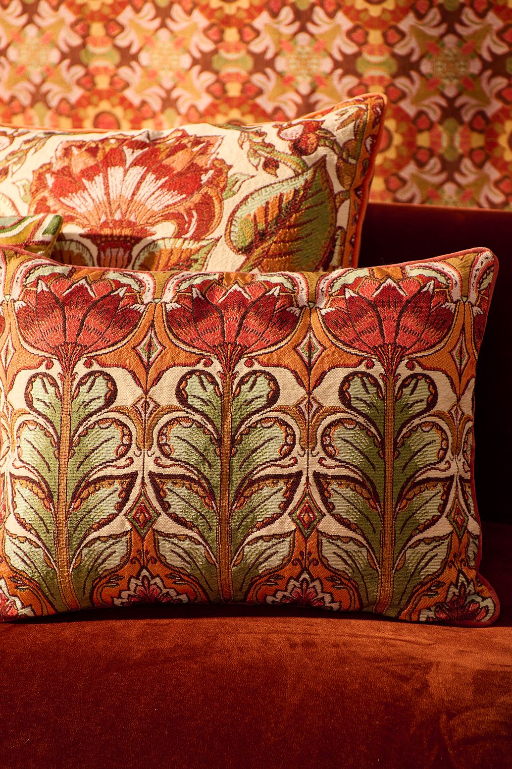 Coussin avec imprimé fleuri - multicolore