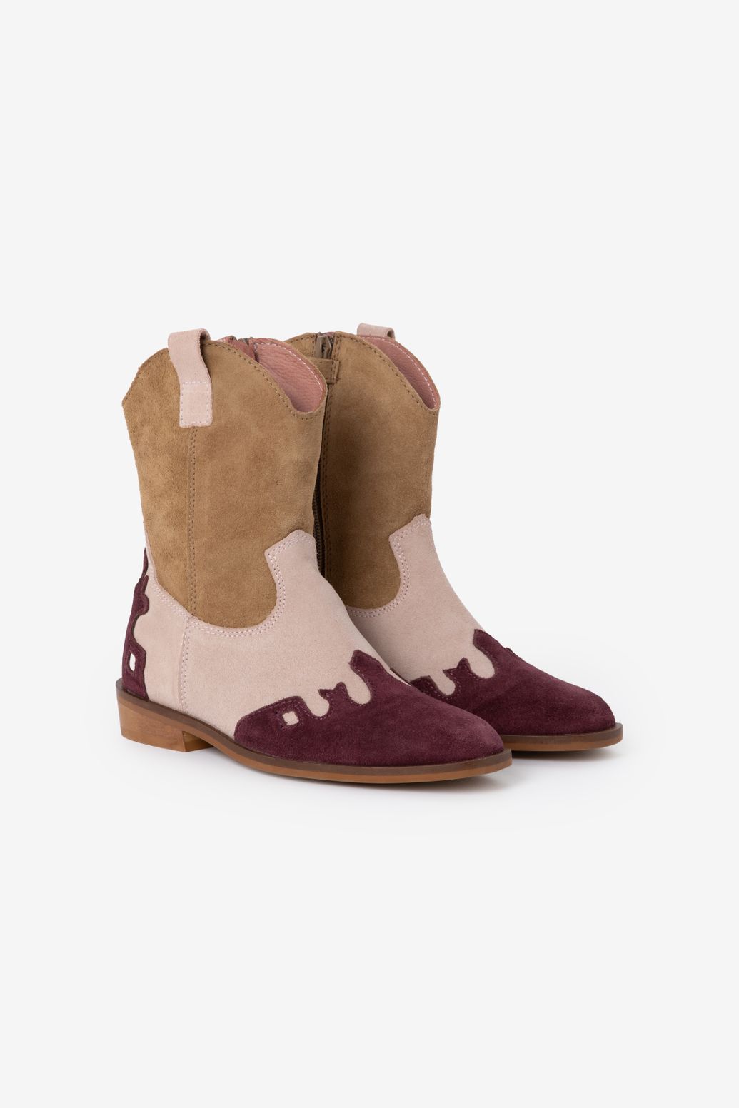 Santiags en daim - multicolore
