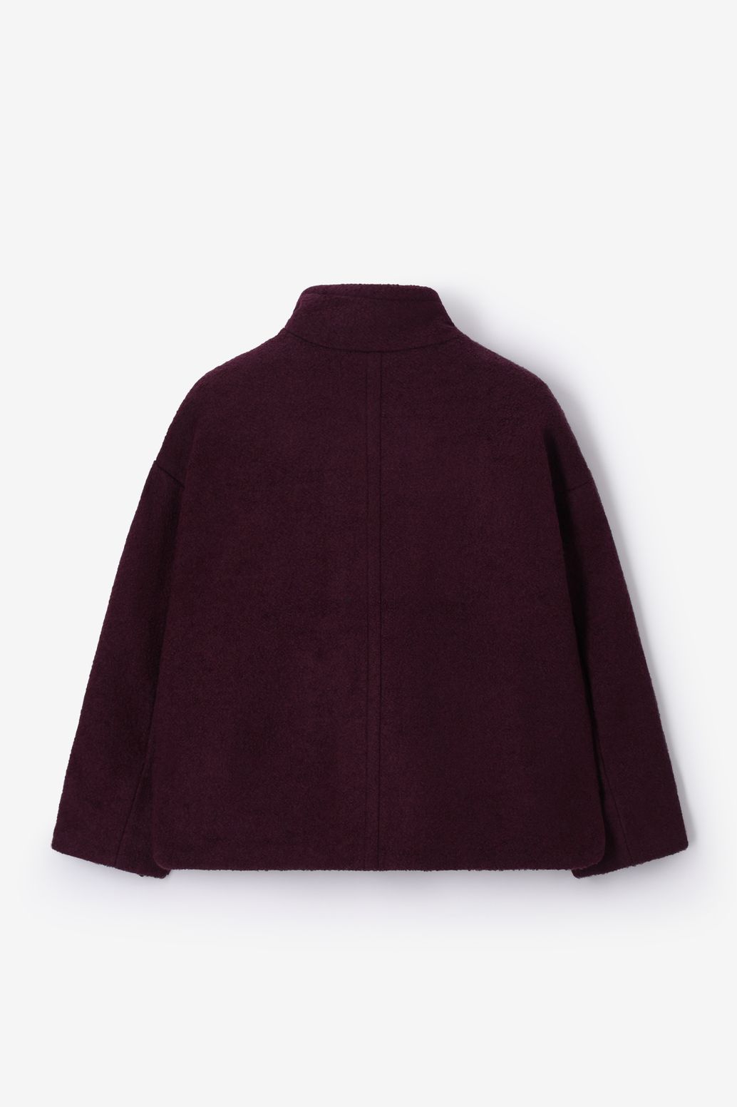 Bouclé-Jacke mit Wolle - dunkelbraun