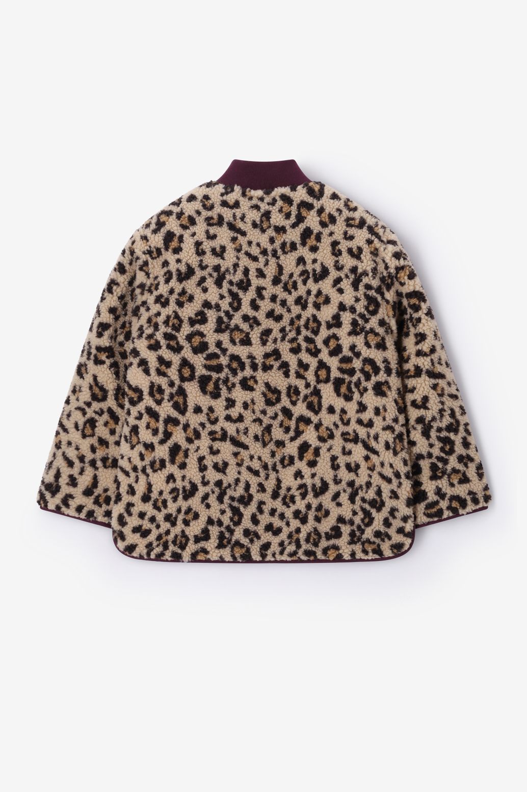 Bruine reversible jas met leopard print