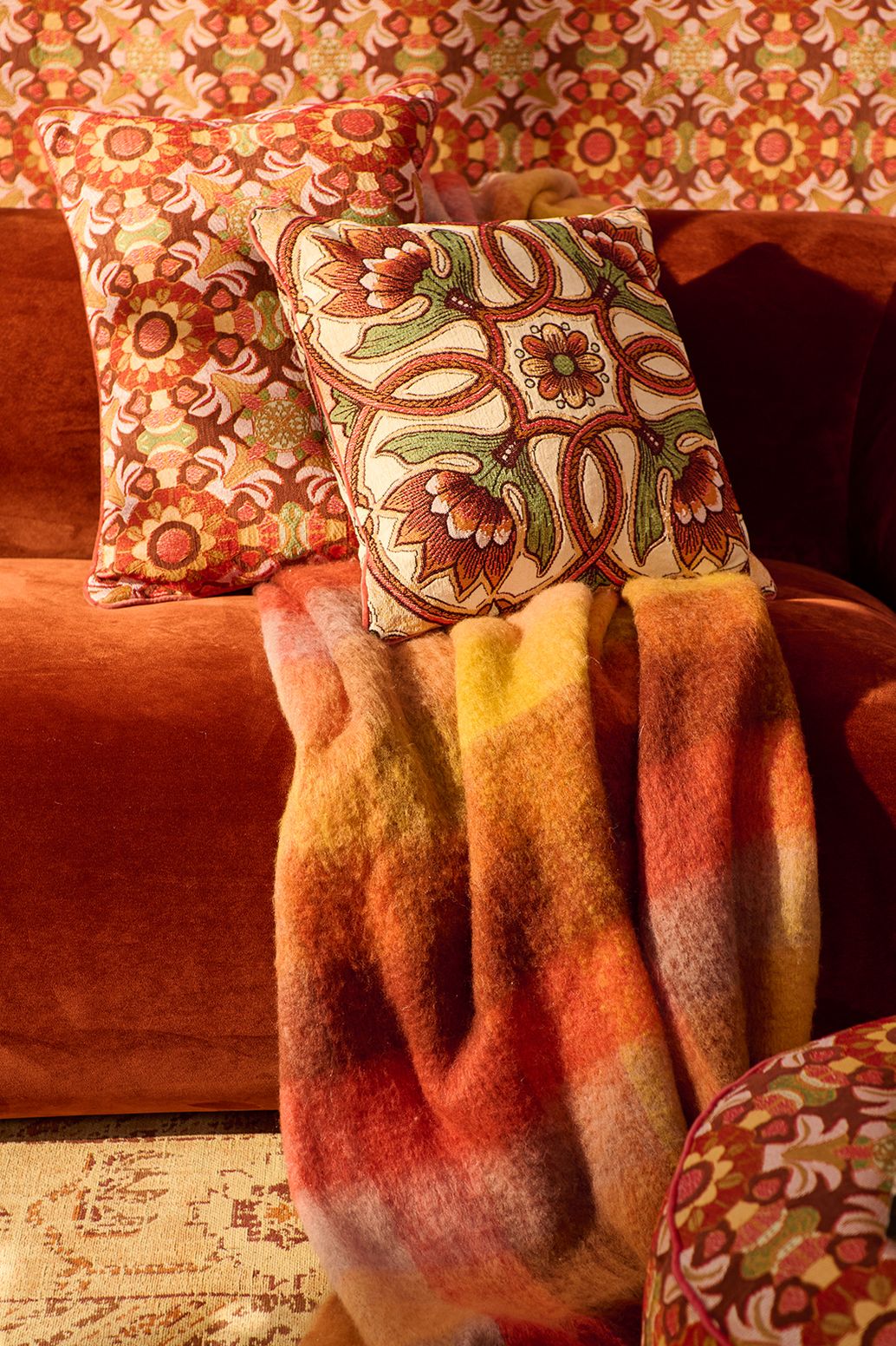 Multicolour geruite sprei (130x180 cm)