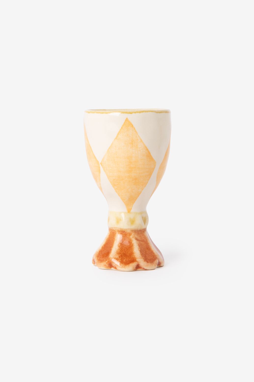 Eierbecher mit Karomuster - orange