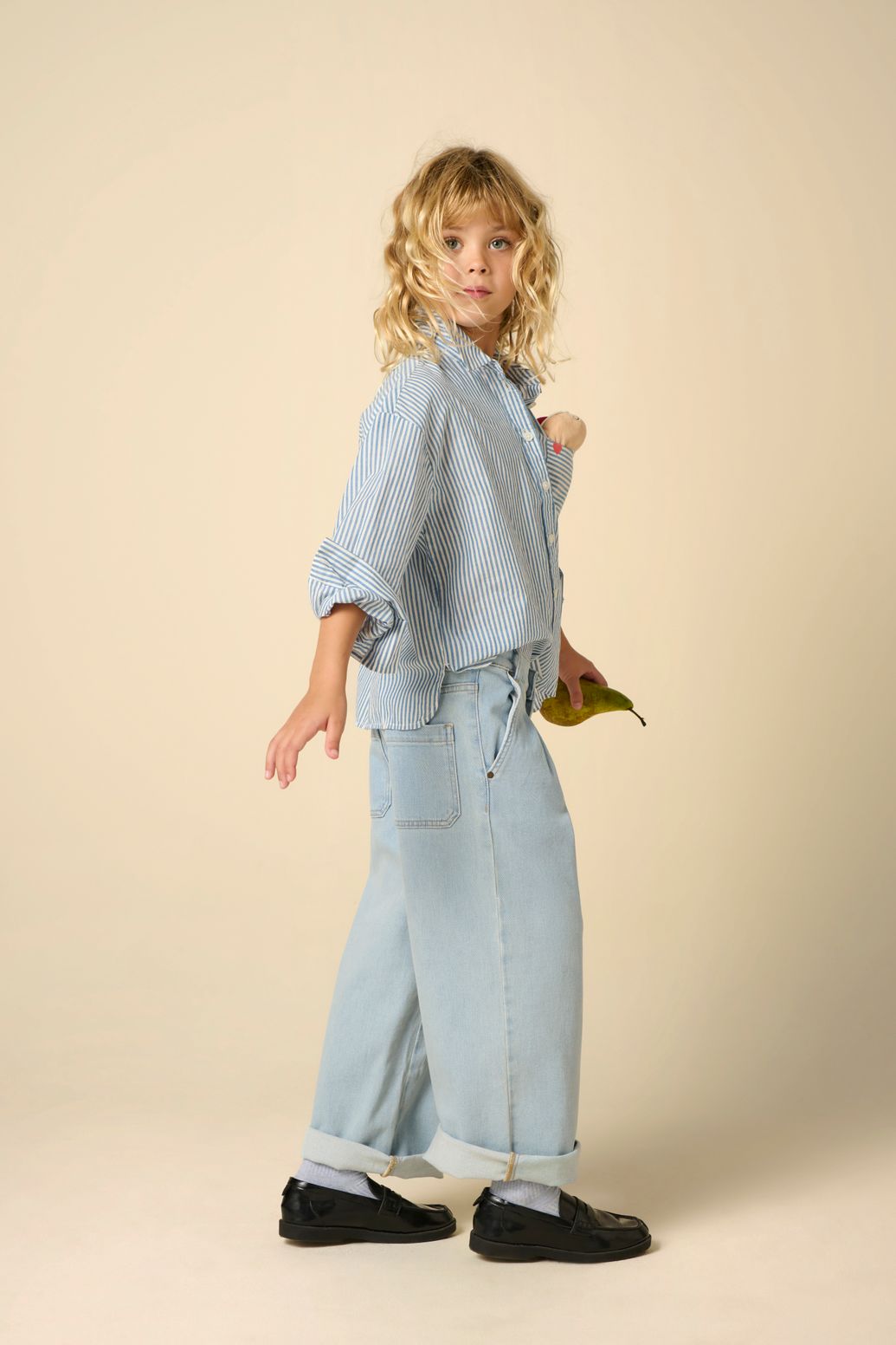 Gestreifte Bluse - blau